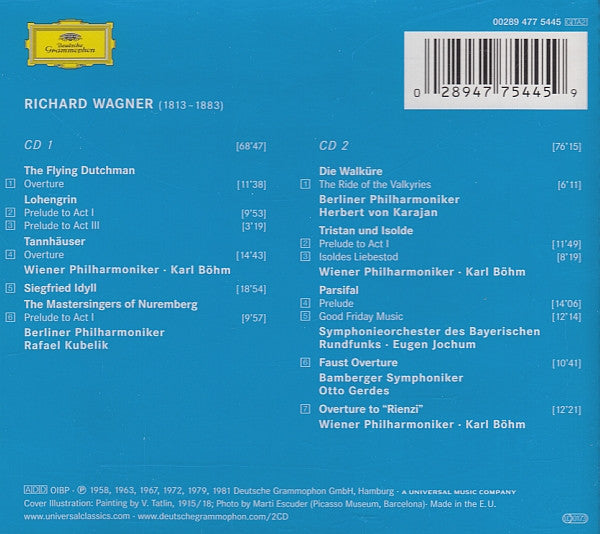 CDX2 Wagner - Böhm, Kubelik, Jochum, Karajan – Overtures & Preludes