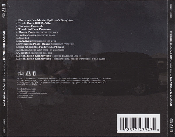 CD  Kendrick Lamar – good kid, m.A.A.d city