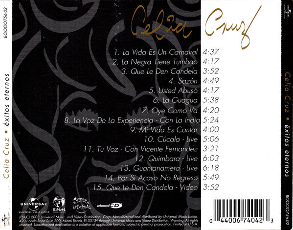 CD Celia Cruz ‎– Éxitos eternos