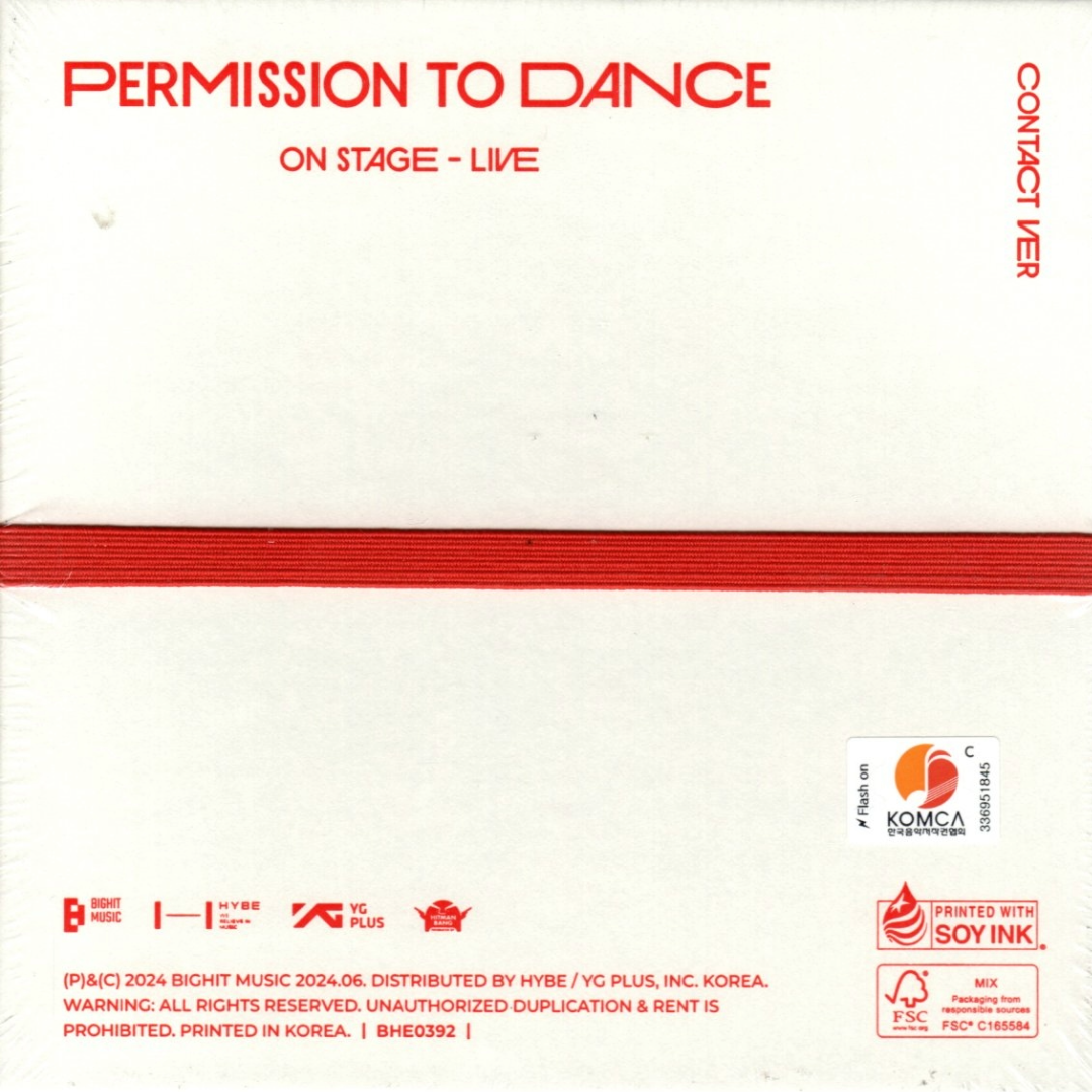 CD BTS Permission To Dance (On Stage Live) Caja Blanca