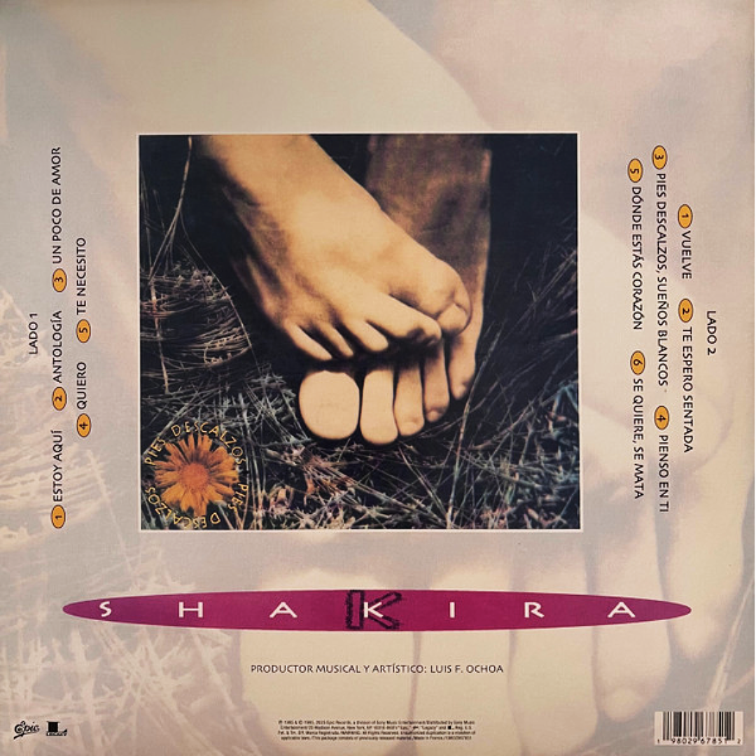 LP Shakira – Pies Descalzos (Edición Especial 30 Aniversario)