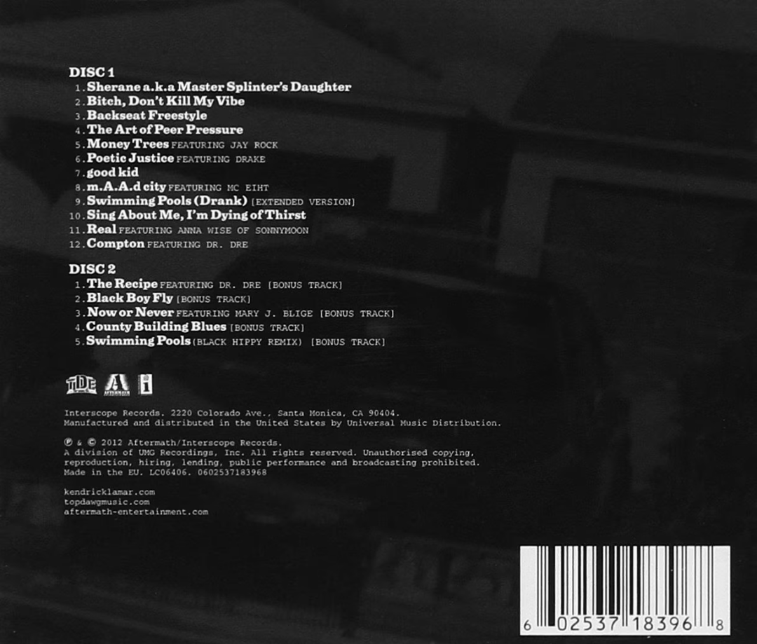 CDX2 Kendrick Lamar – Good Kid, M.A.A.D City