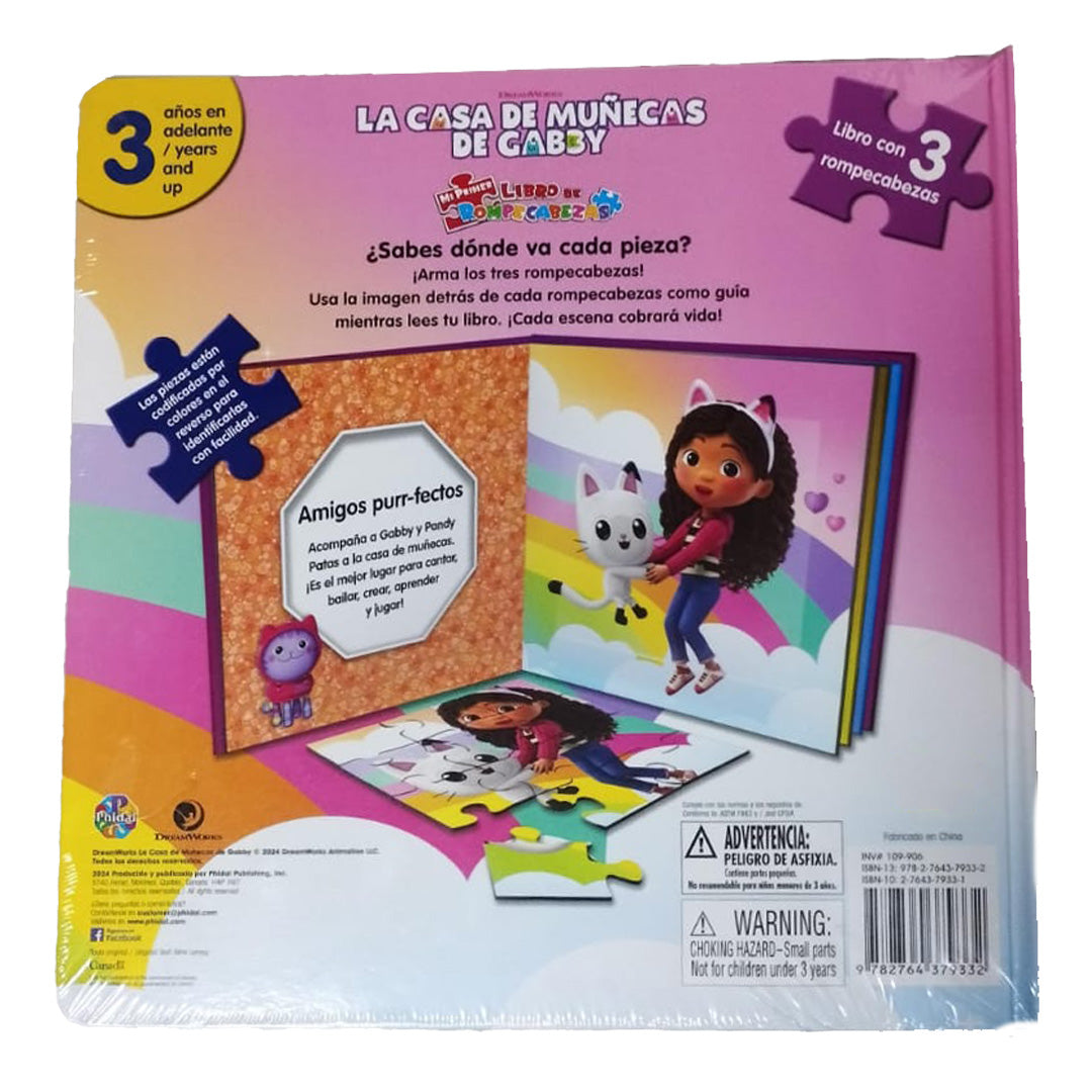 Libro Mi primer libro de rompecabezas - La casa  de las muñecas de Gabby