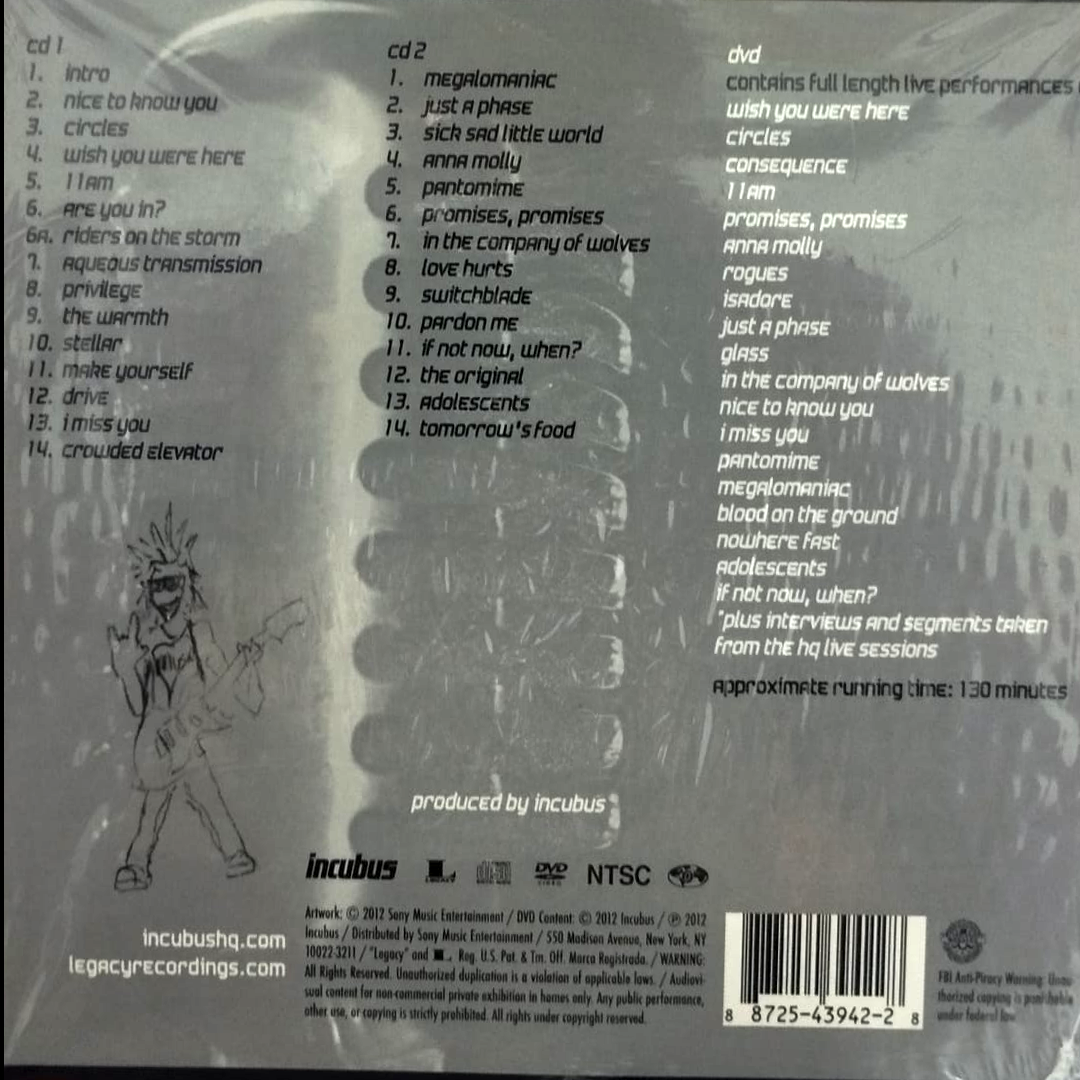 CDX2+DVD Incubus  – HQ Live Special Edition