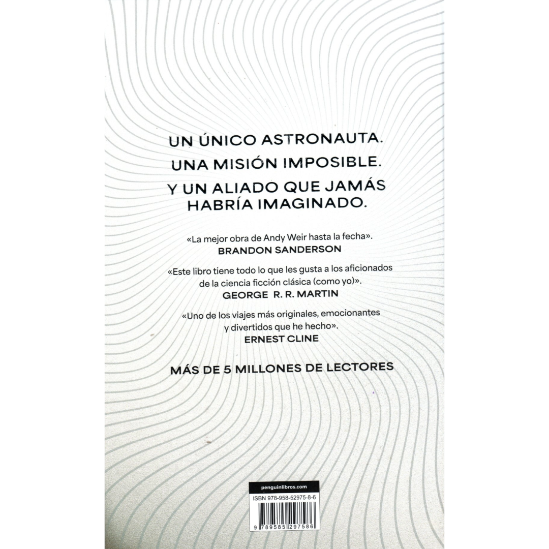 Libro Andy Weir - Proyecto Hail Mary