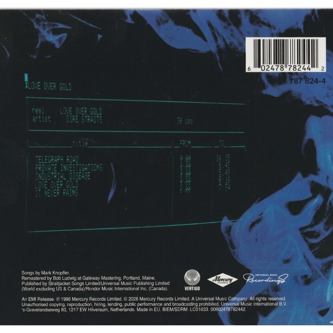 CD Dire Straits – Love Over Gold