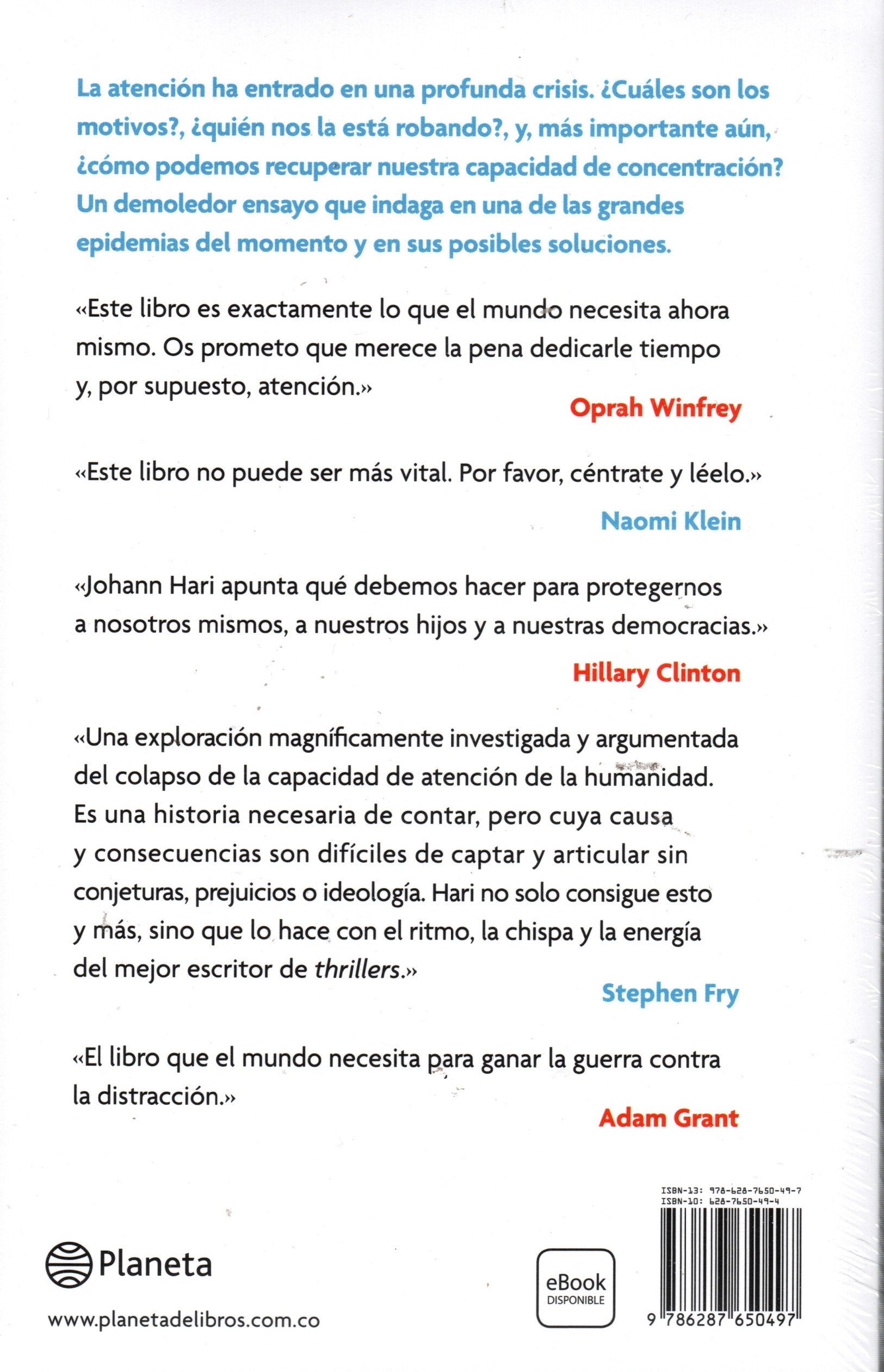 Libro Johan Hari - El Valor De La Ateción