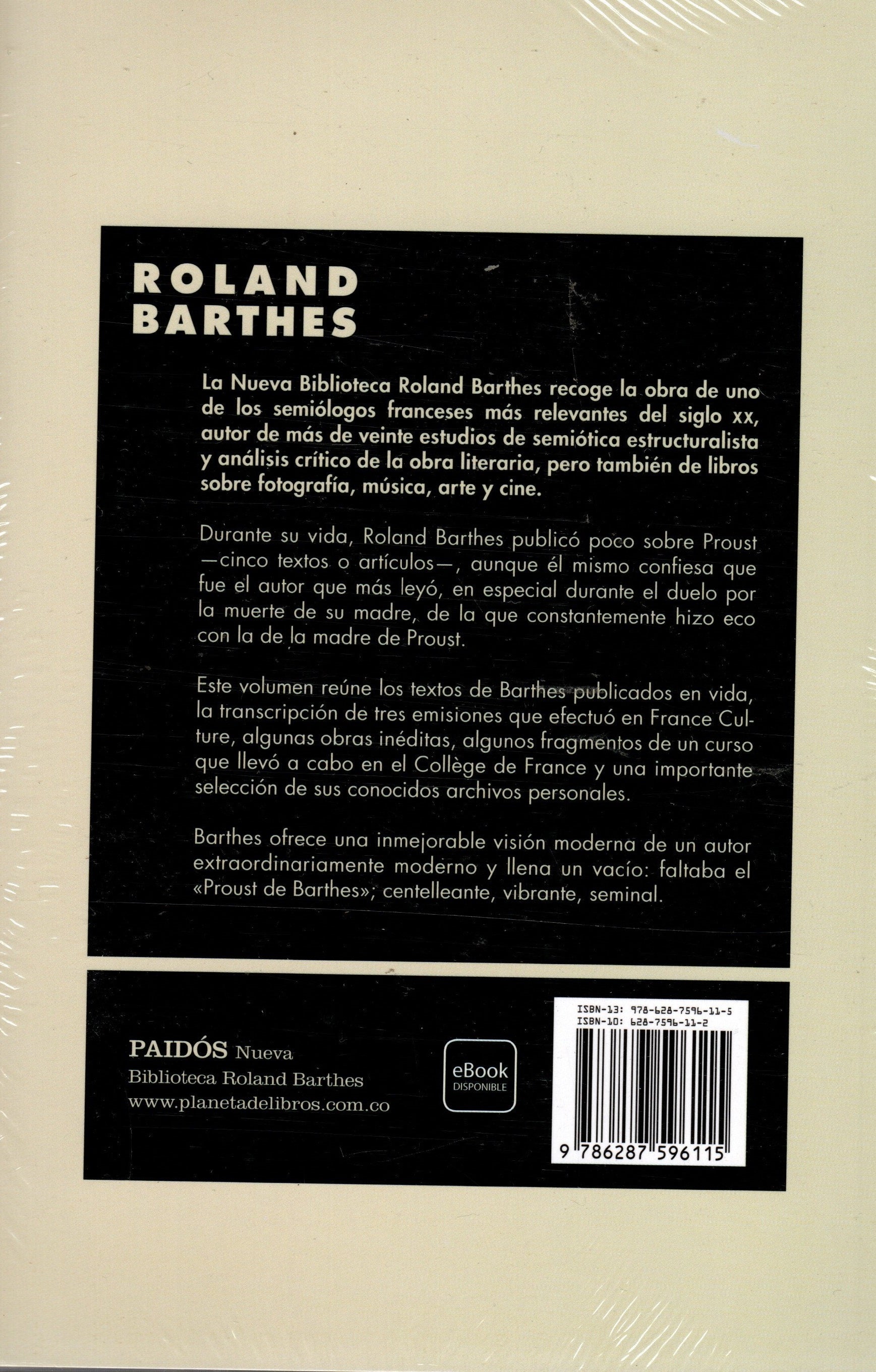 Libro Roland Barthes - Marcel Proust
