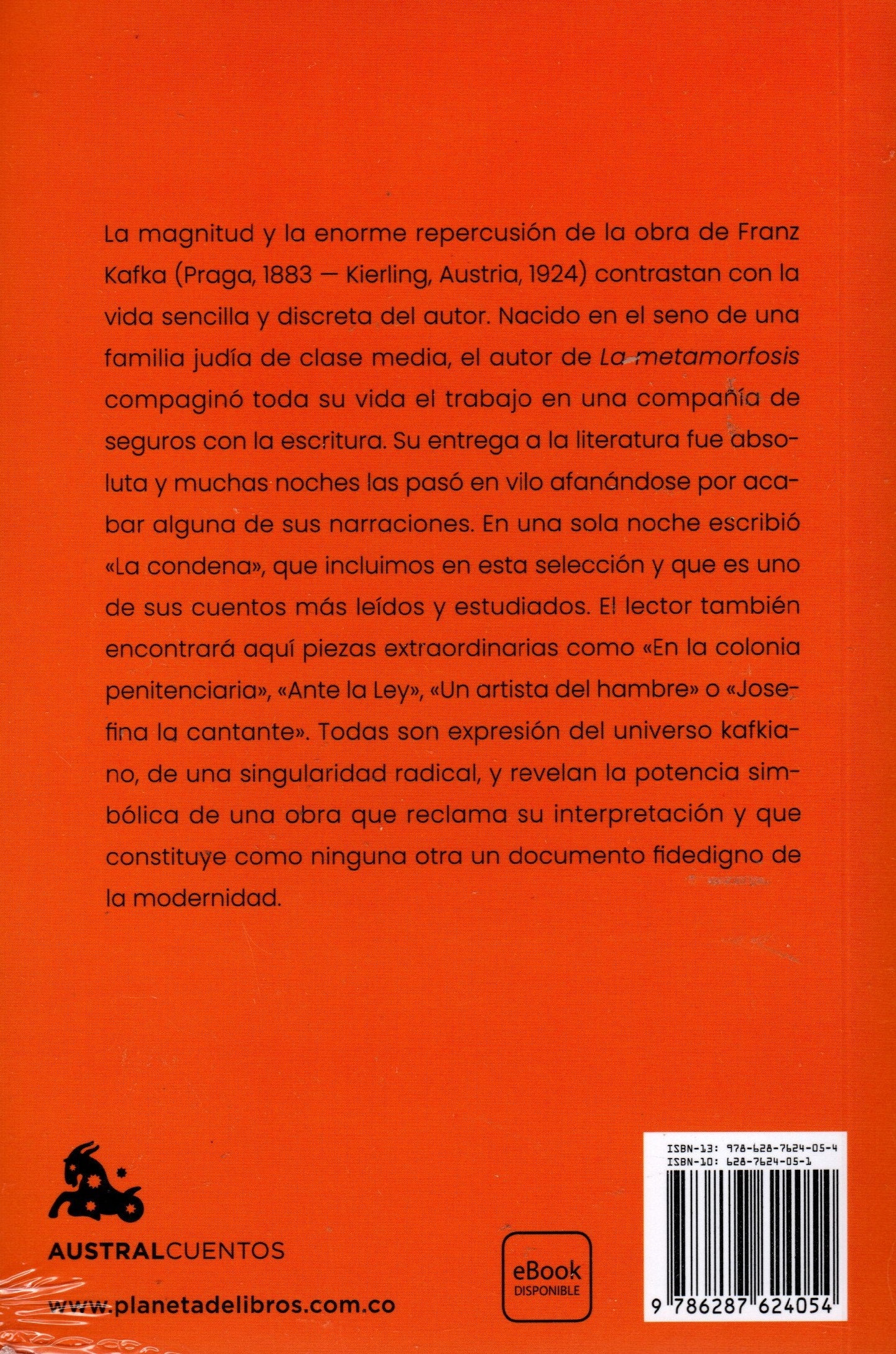 Libro Franz Kafka - Cuentos De Franz Kafka