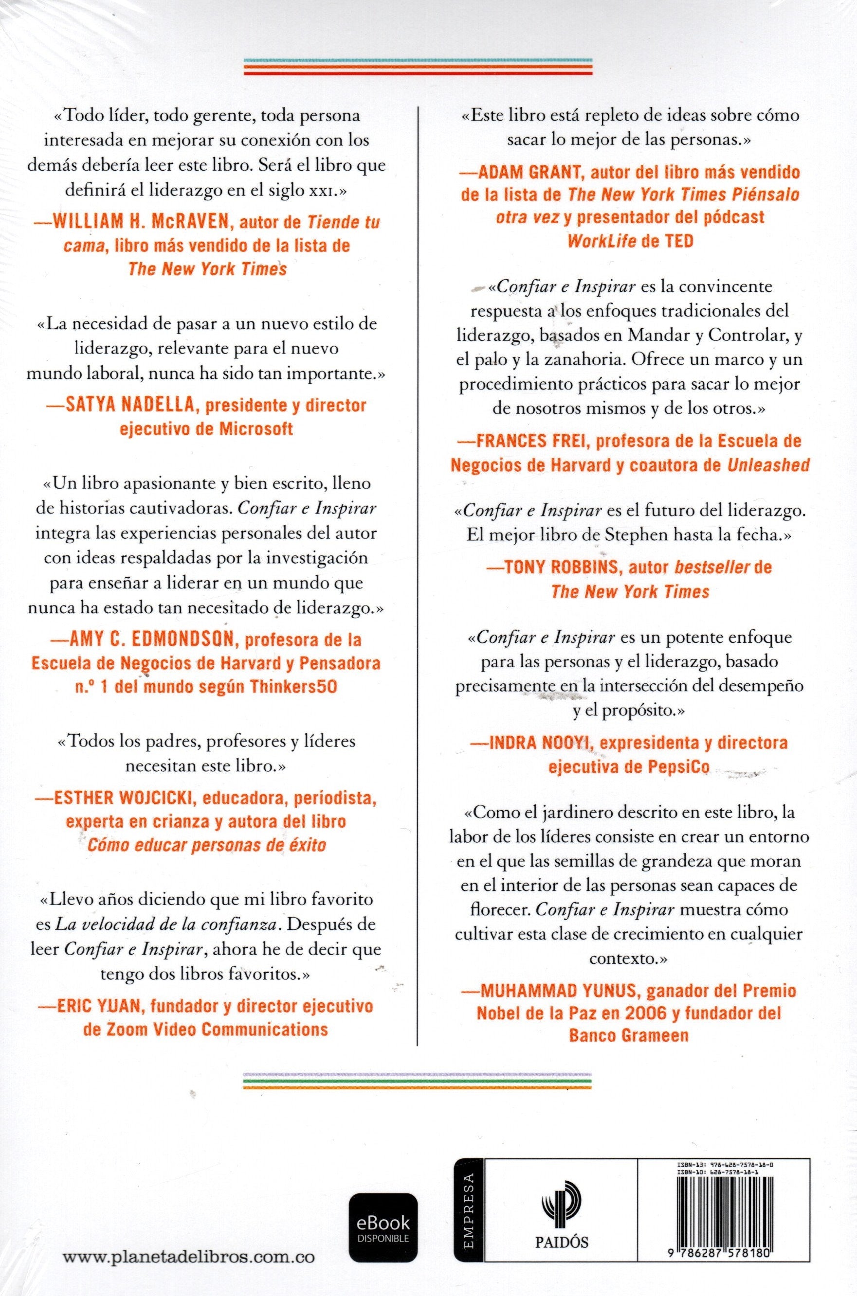 Libro Stephen M. R. Covey - Confiar E Inspirar