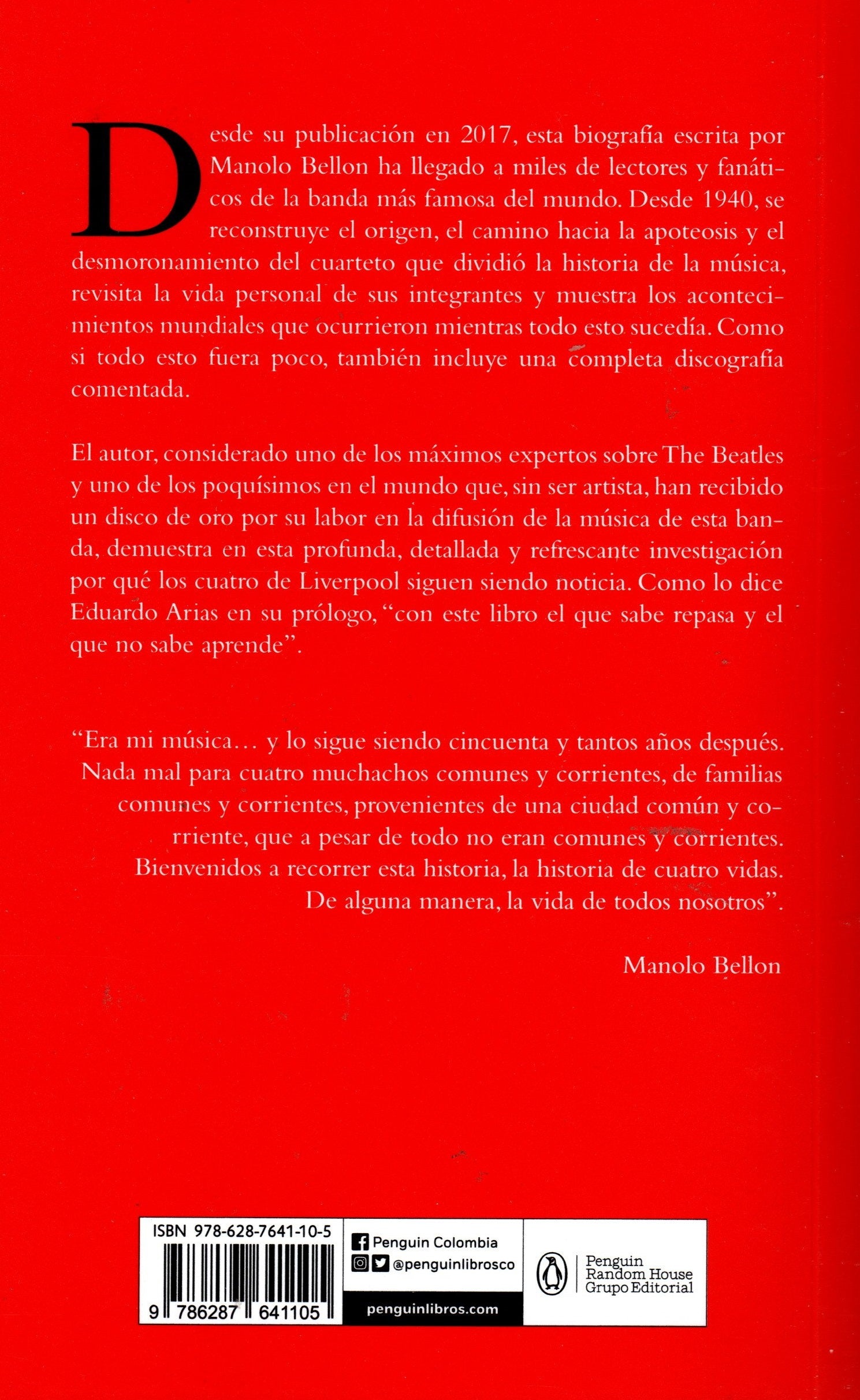Libro Manolo Bellon Benkendoerfer - The Beatles. La historia 1950-2016