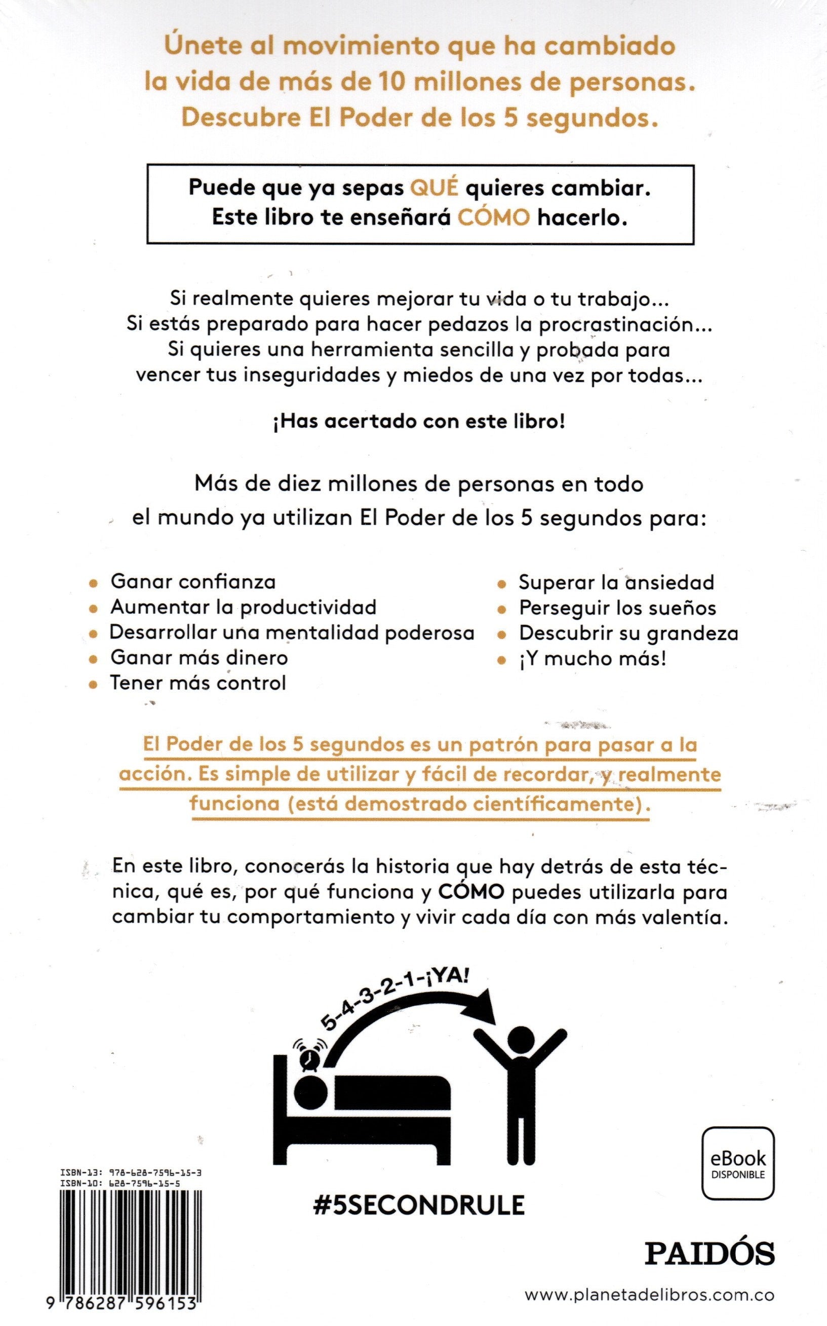 Libro Mel Robbins - El Poder De Los 5 Segundos