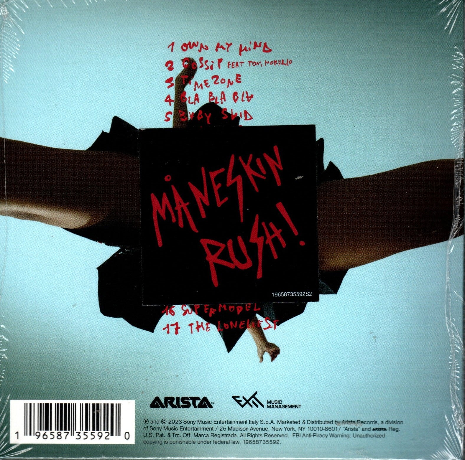 Maneskin - Rush!- vinilo versión estándar 2000 en digipack producido por  Sony Music - incluye pistas adicionales