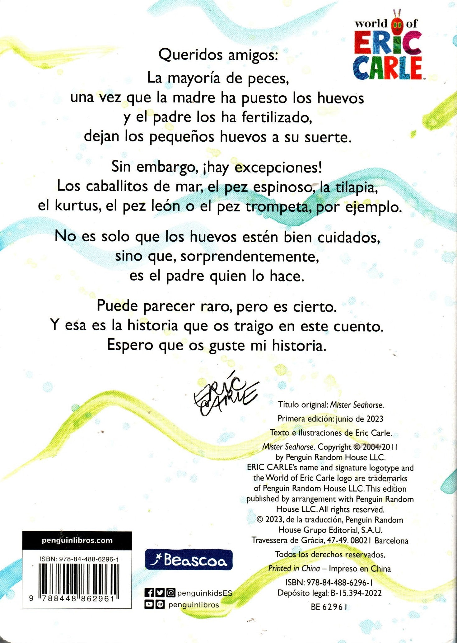 Libro Eric Carle - Don Caballito De Mar