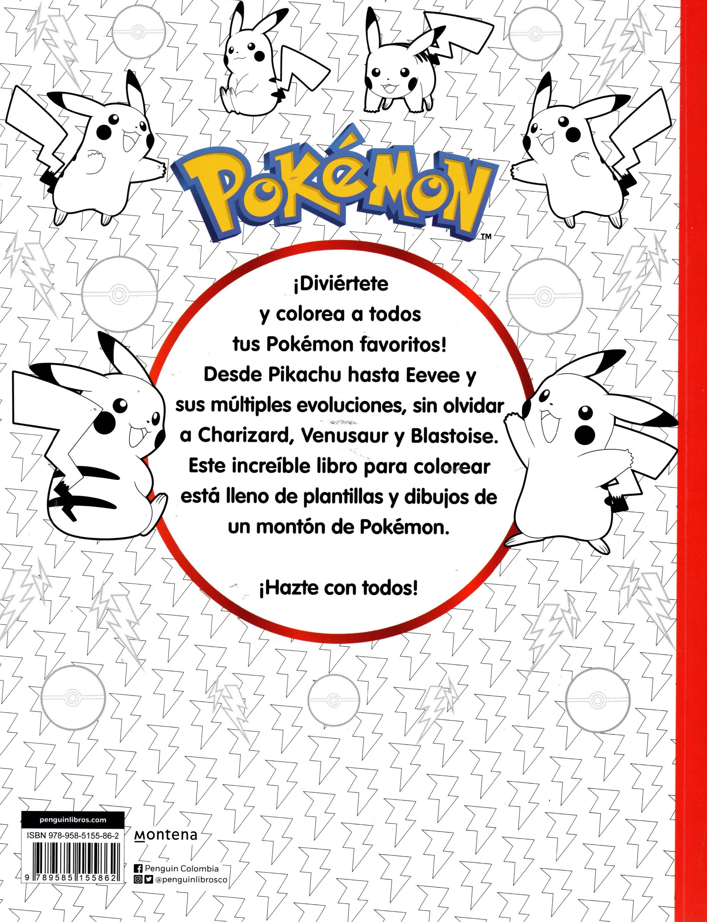 Libro The Pokémon Company - Pokemon Aventuras Para Colorear