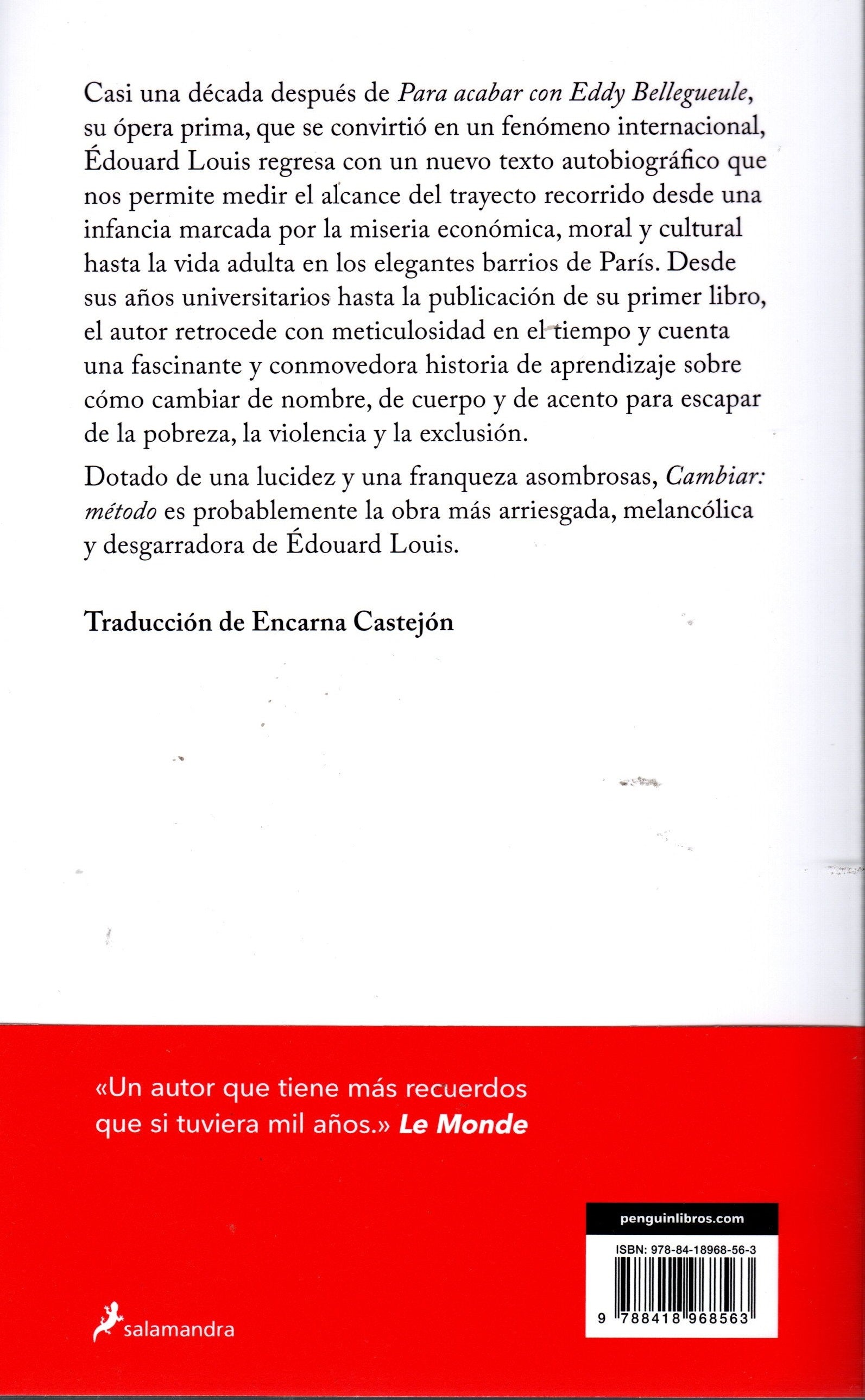Libro Édouard Louis - Cambiar: Método