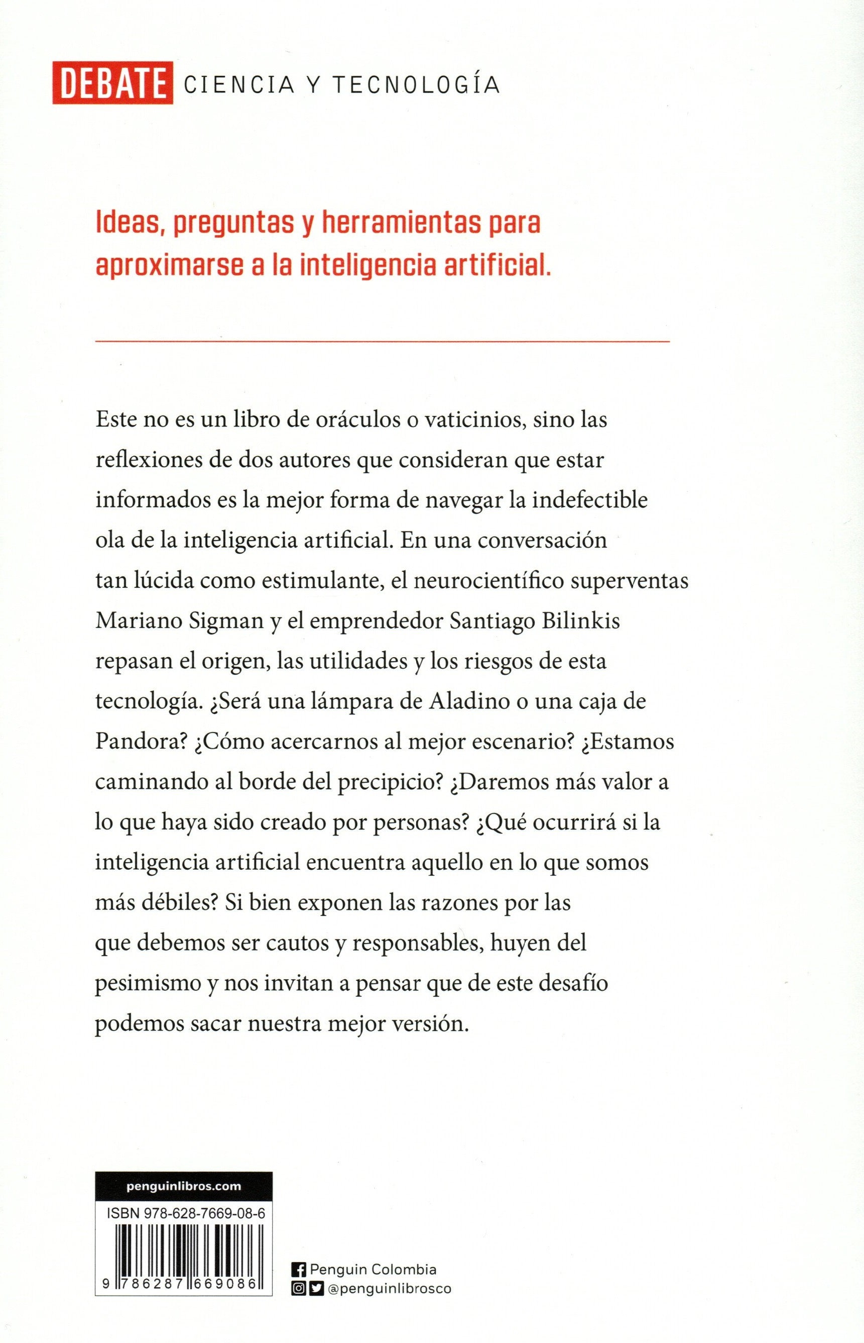 Libro Mariano Sigman/Santiago Bilinkis - Artificial