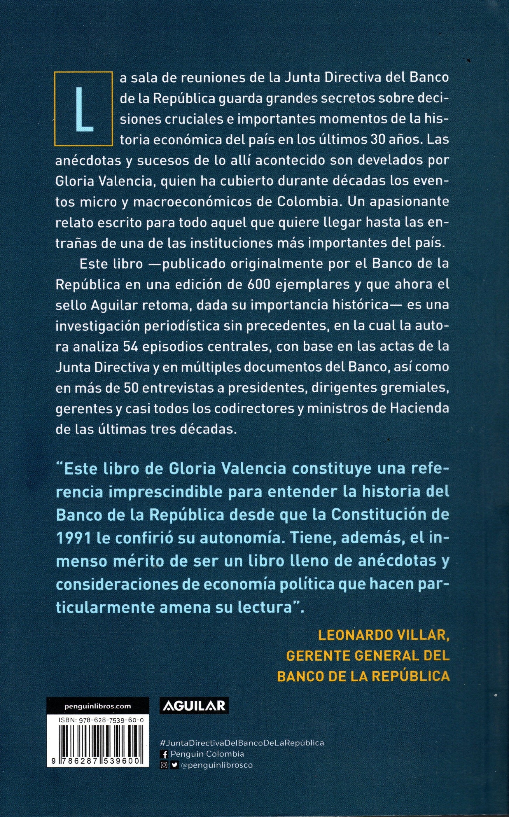 Libro Gloria Valencia - Junta directiva del Banco de la Republica