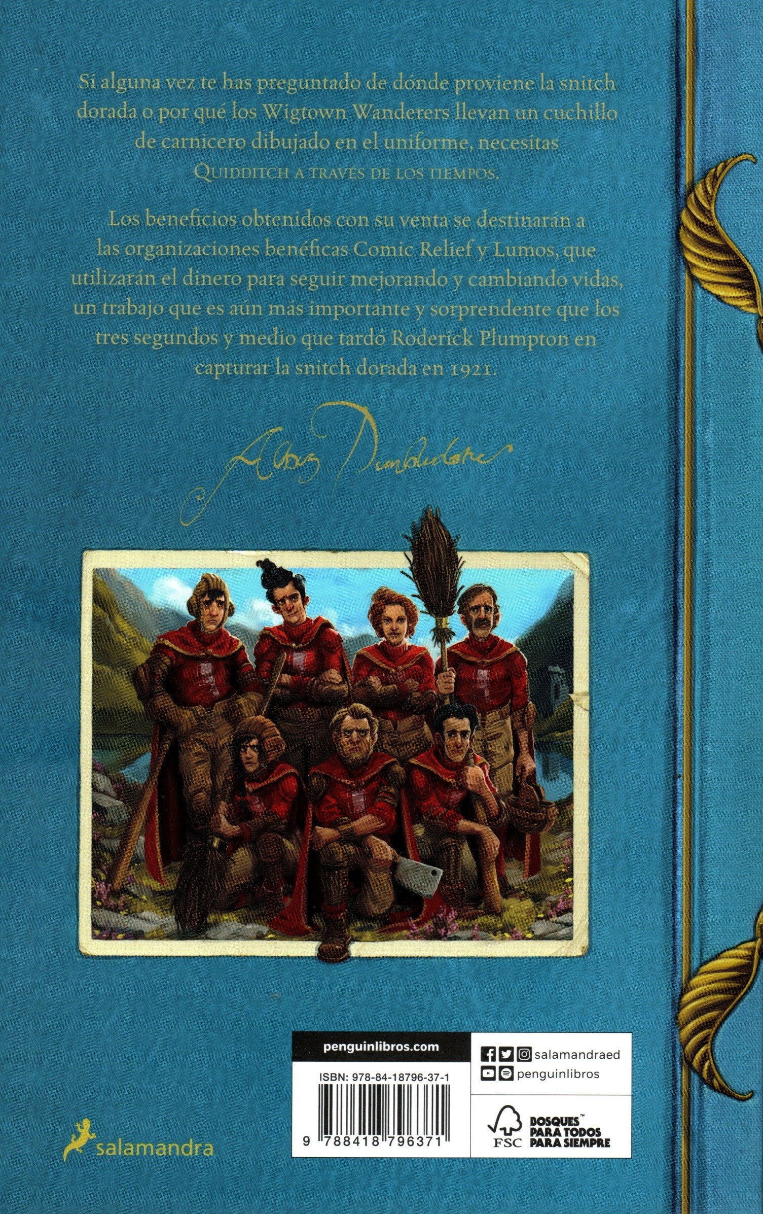 Libro J.K. Rowling - Quidditch a través de los tiempos (Un libro de la biblioteca de Hogwarts)
