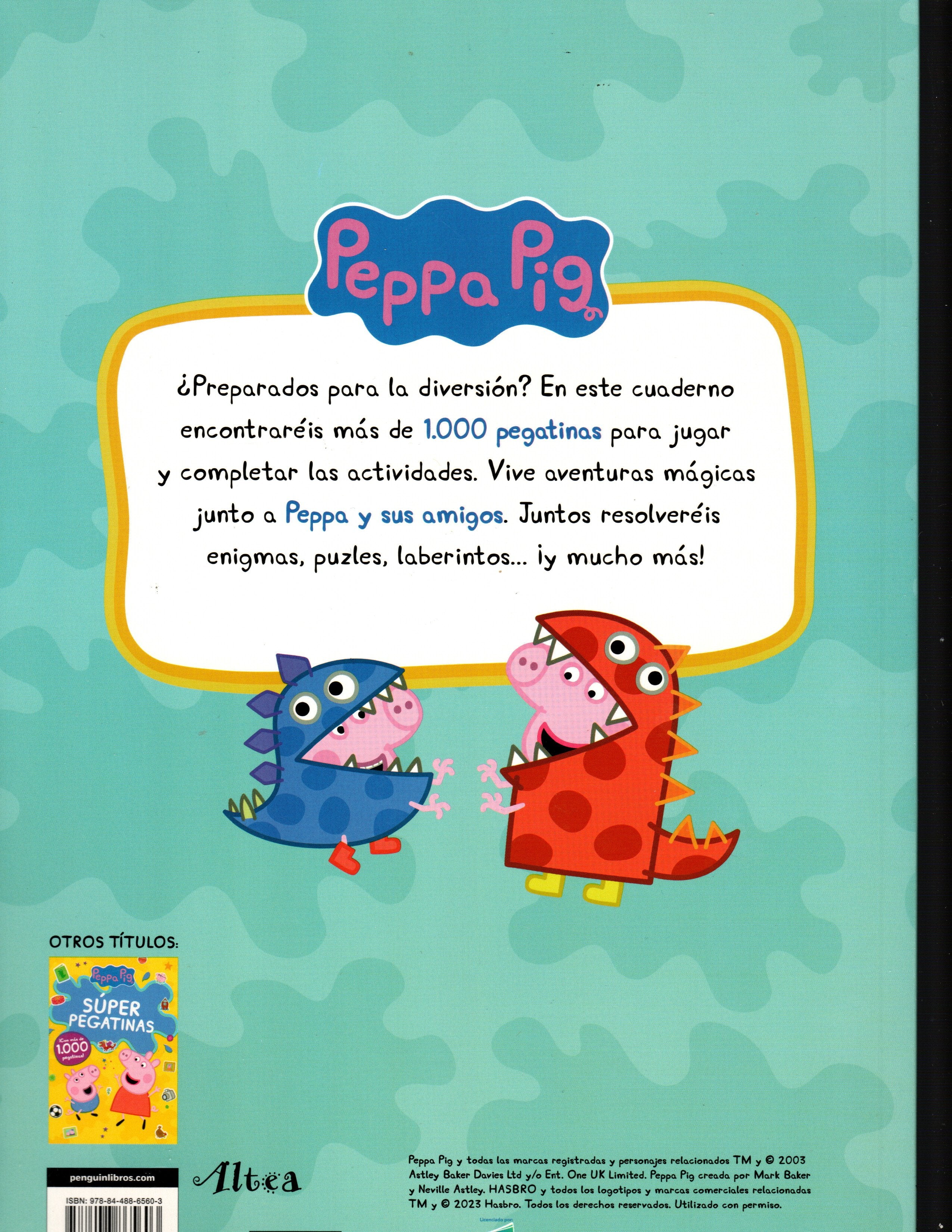 Libro Peppa Pig. Cuaderno de actividades - Súper pegatinas. Aventuras  mágicas