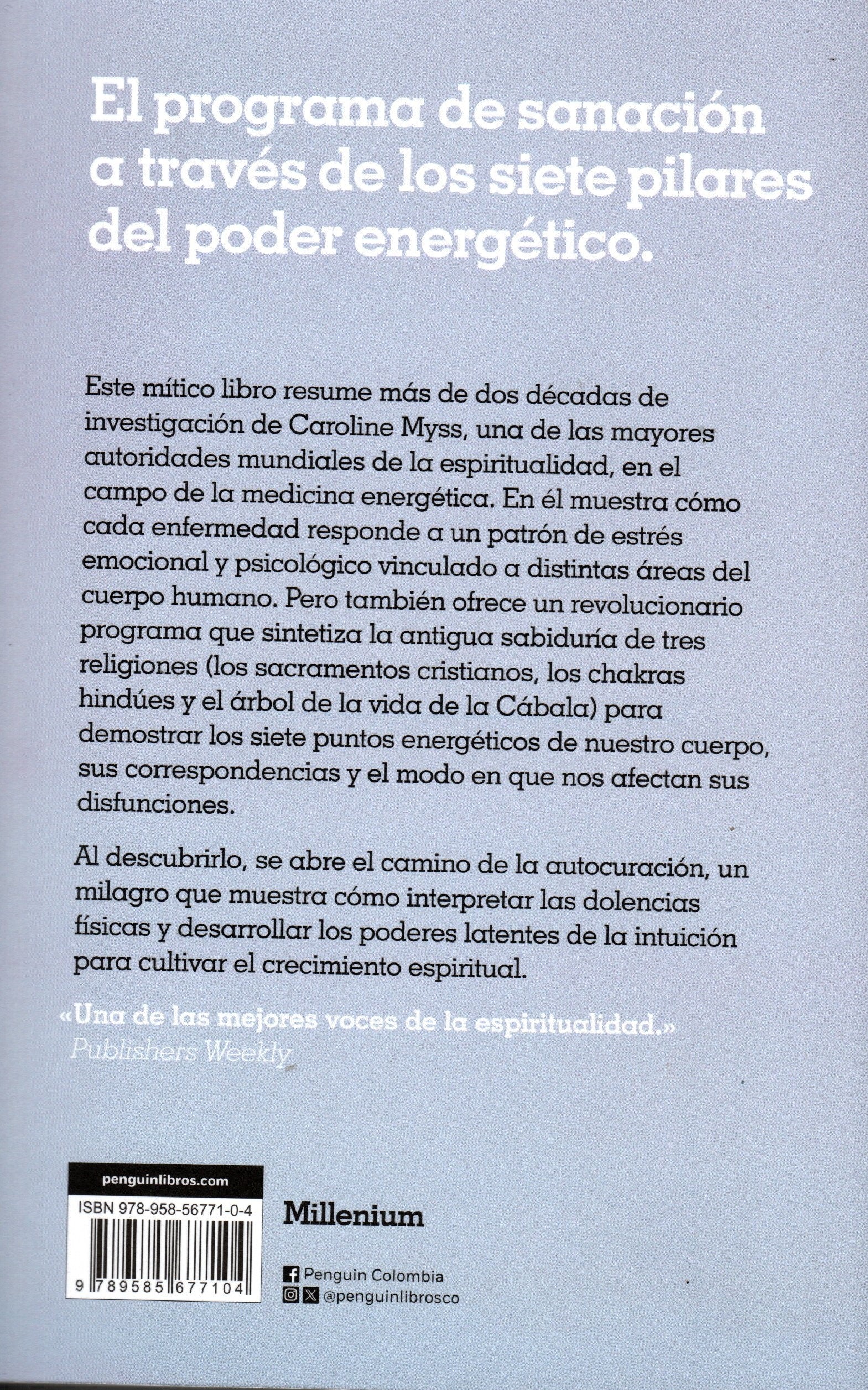 Libro Caroline Myss - Anatomía del espíritu