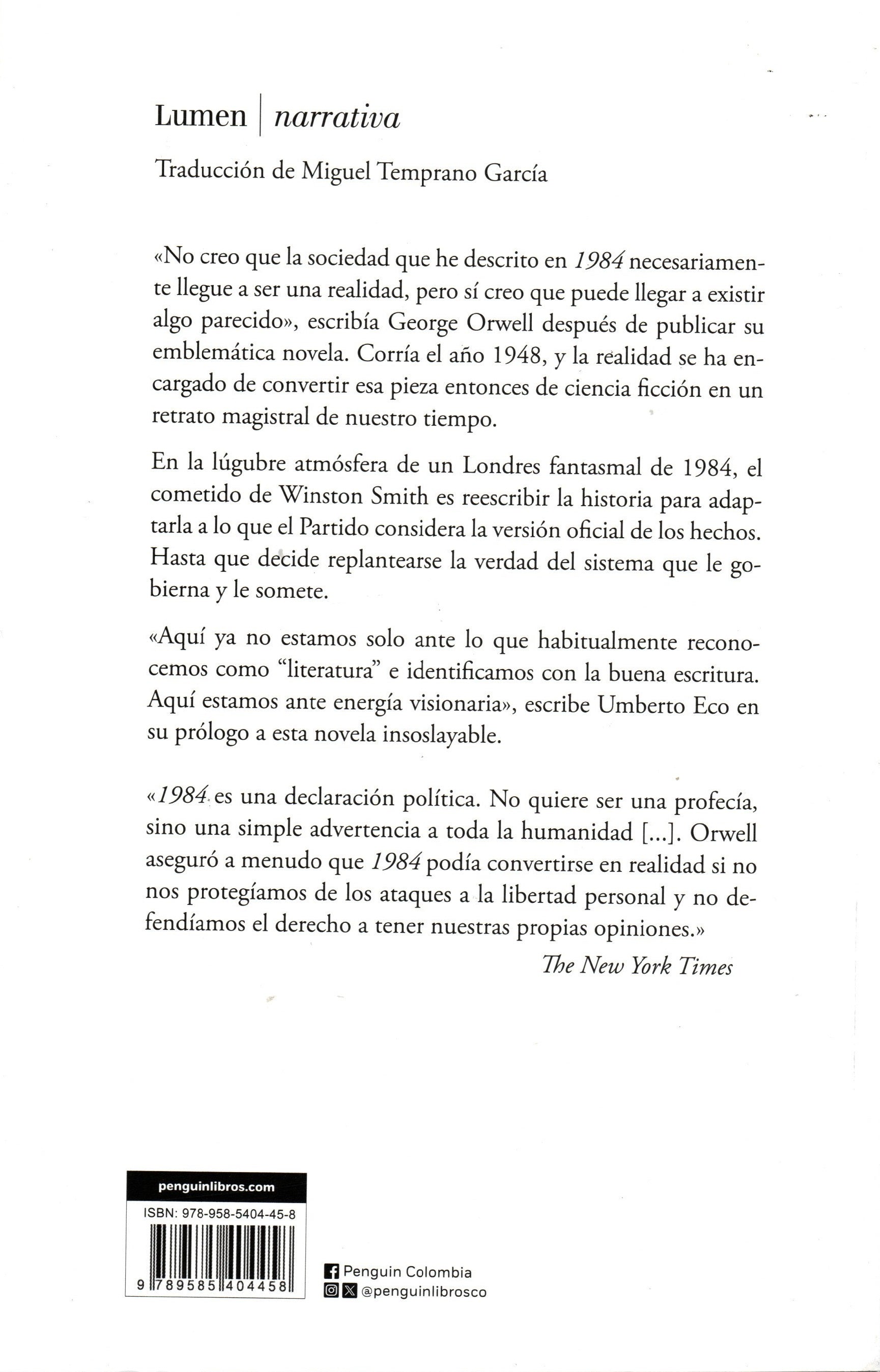 Libro George Orwell - 1984