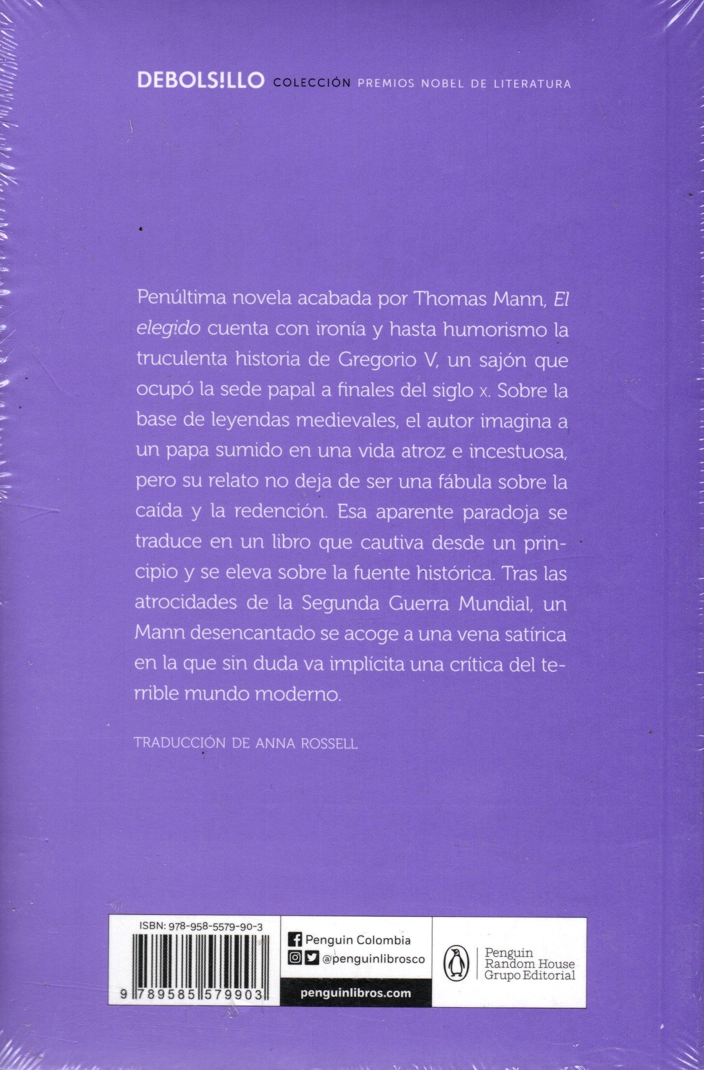Libro Thomas Mann - El elegido (Colección Premios Nobel de Literatura)