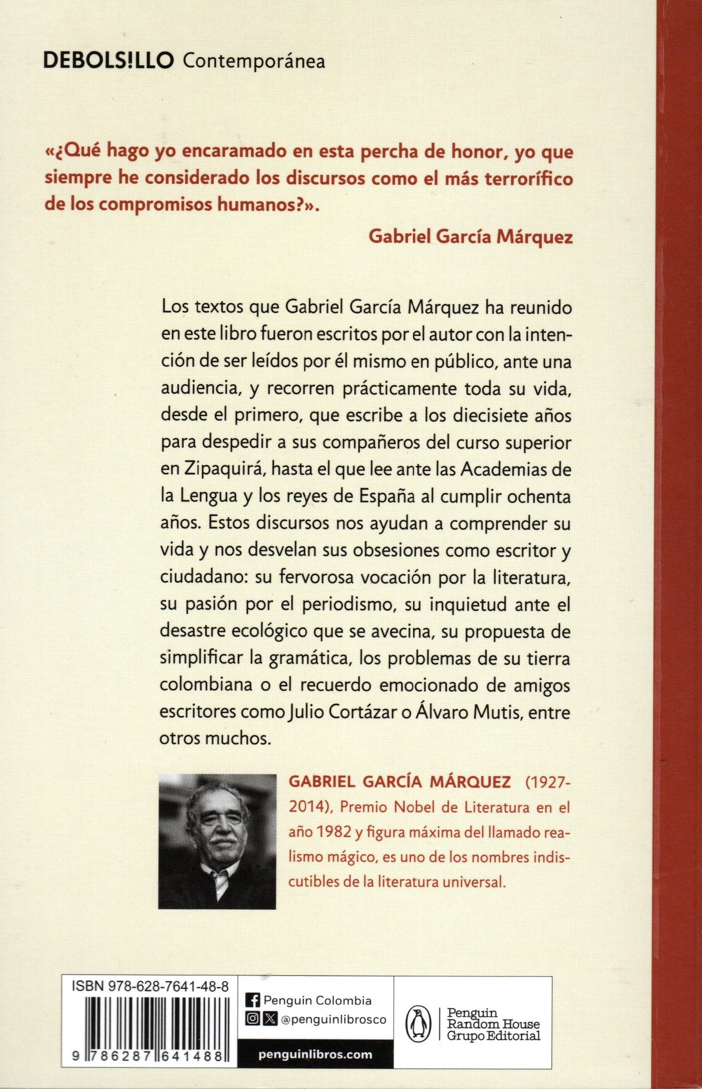 Libro Gabriel García Márquez - Yo no vengo a decir un discurso