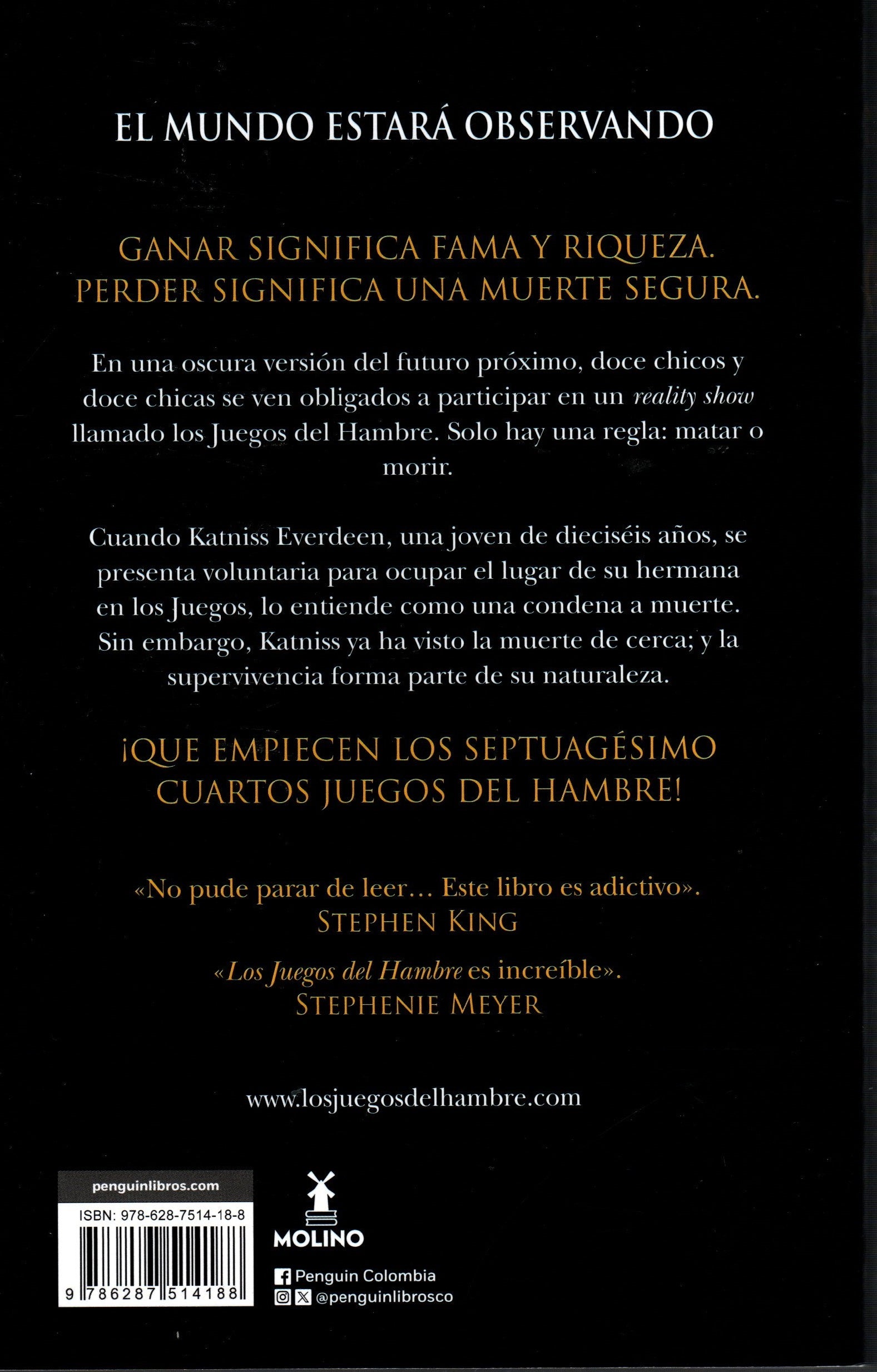 Libro Suzanne Collins - Los Juegos del Hambre