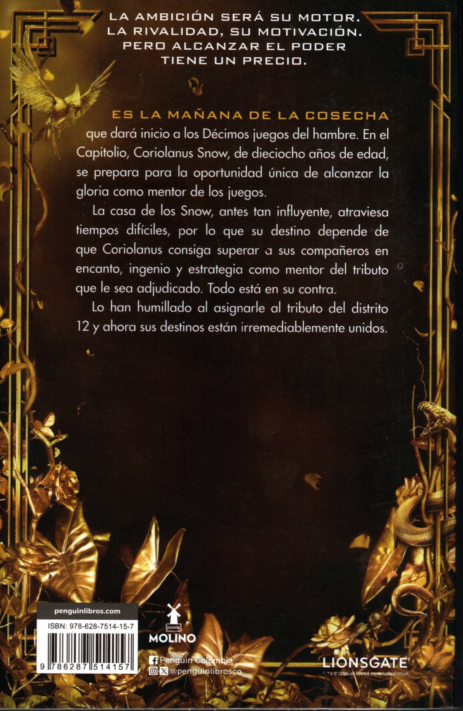 Libro Suzanne Collins - Balada de pájaros cantores y serpientes (Saga Los juegos del hambre 4)