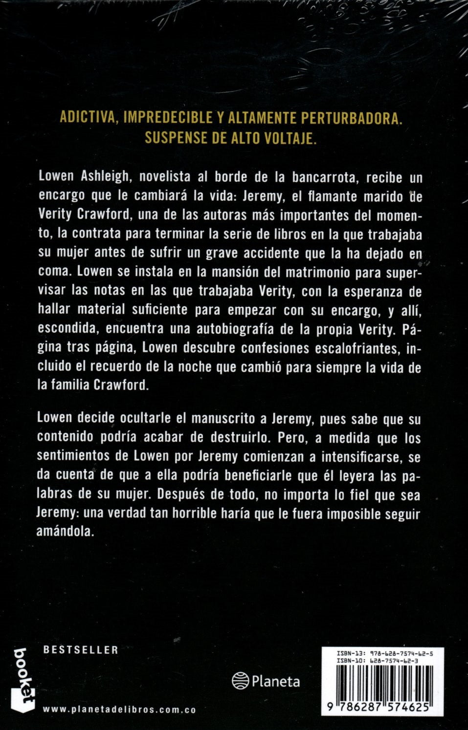 Libro Colleen Hoover - Verity. La sombra de un engaño