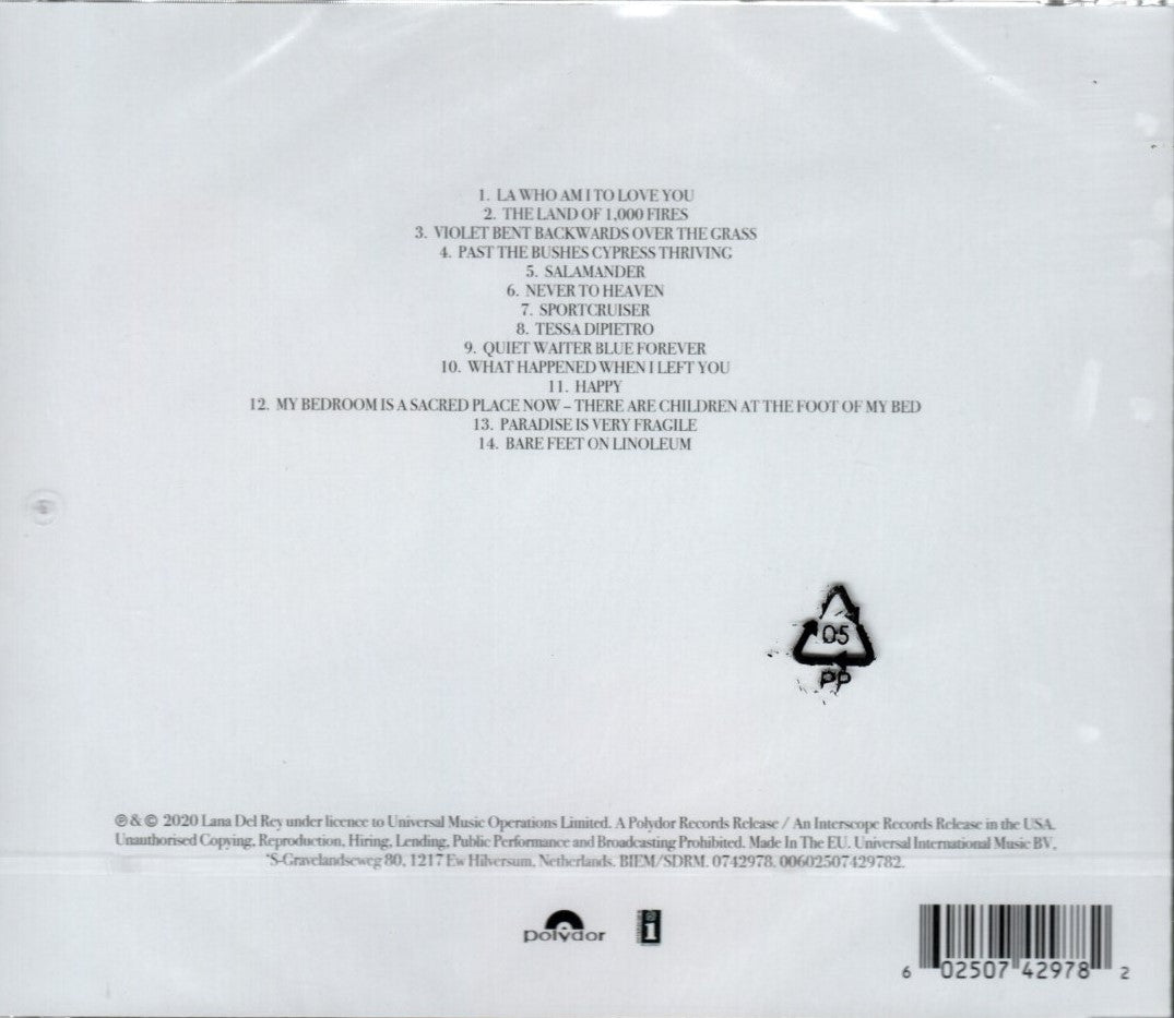 CD Lana Del Rey ‎– Violet Bent Backwards Over The Grass