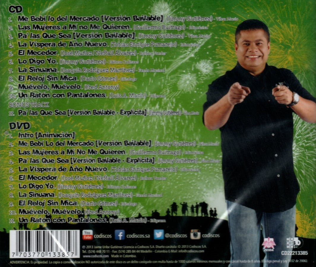 CD+DVD Jimmy Gutiérrez - De Parranda  ¡Pa´ las que sea!