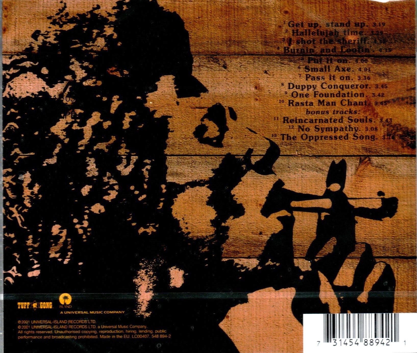 CD The Wailers ‎– Burnin'