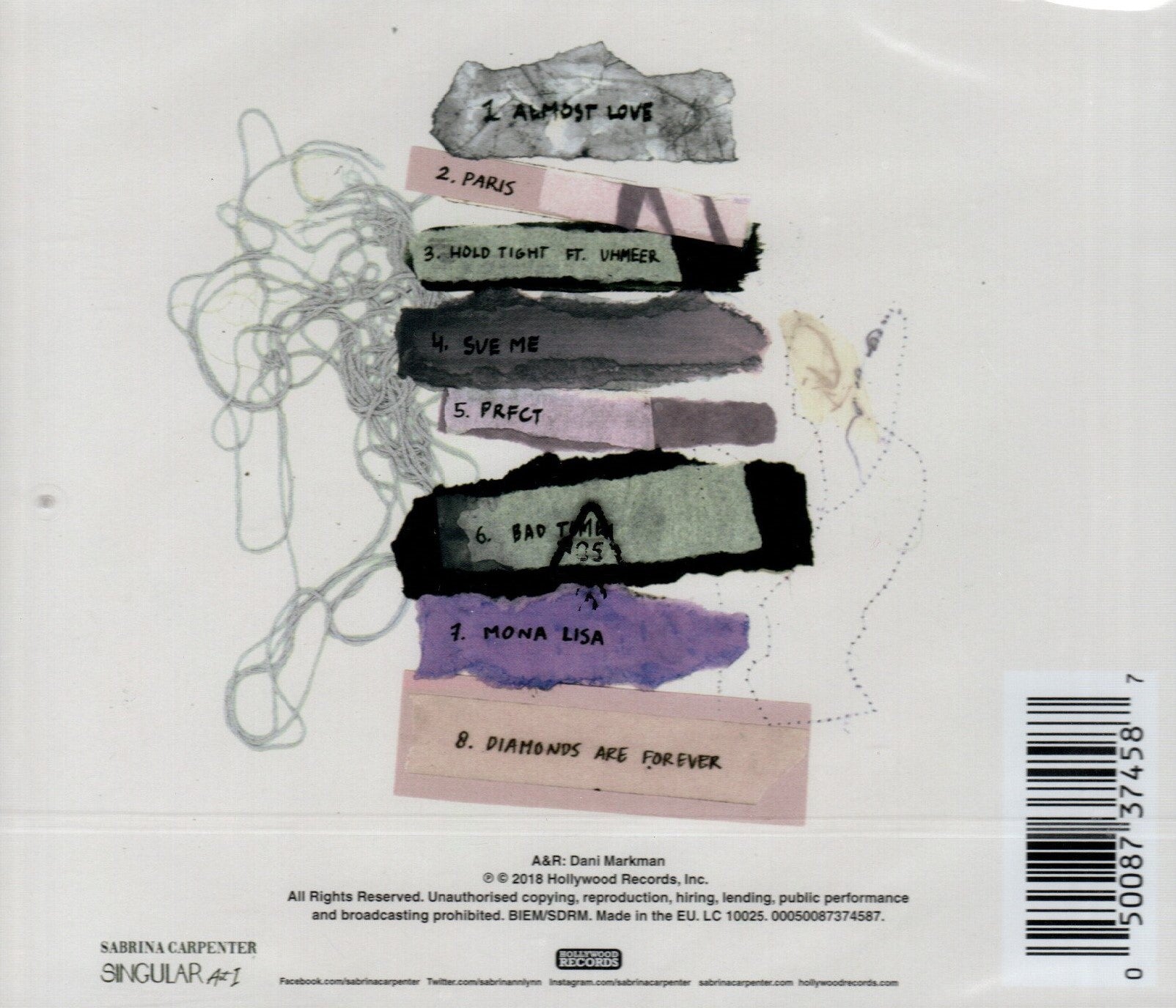 CD Sabrina Carpenter – Singular Act I