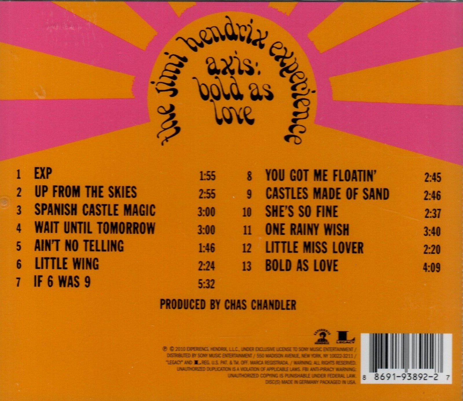 CD The Jimi Hendrix Experience – Axis: Bold As Love