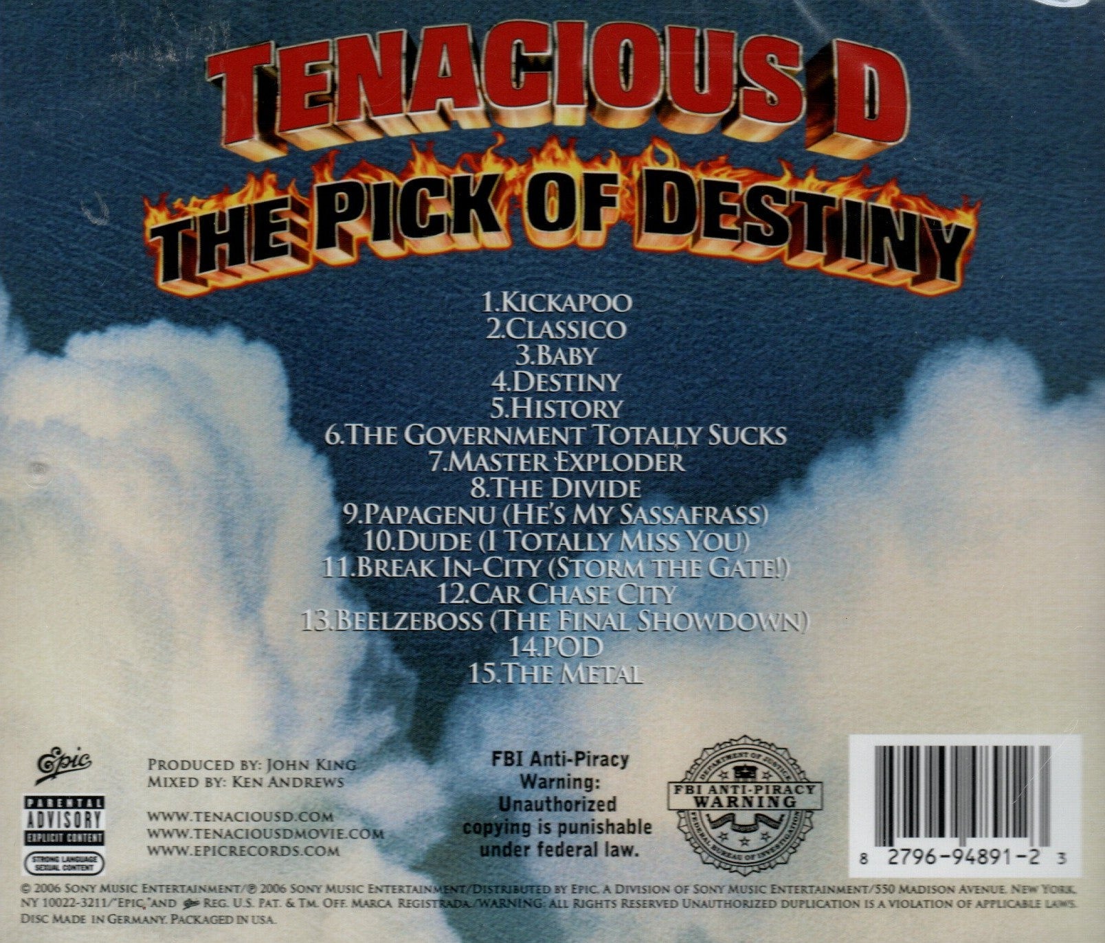 CD Tenacious D – The Pick Of Destiny