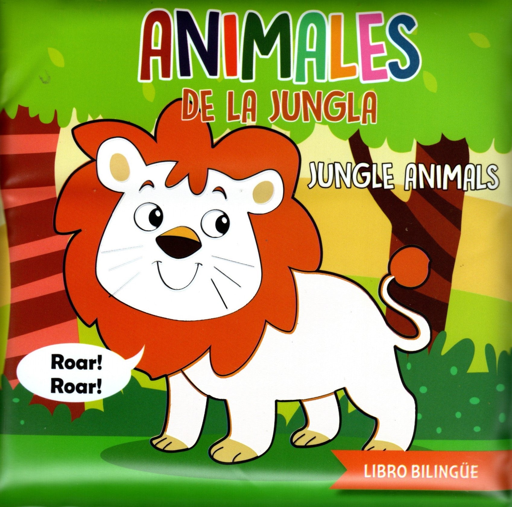 Libro Bilingüe de baño Animales de la jungla