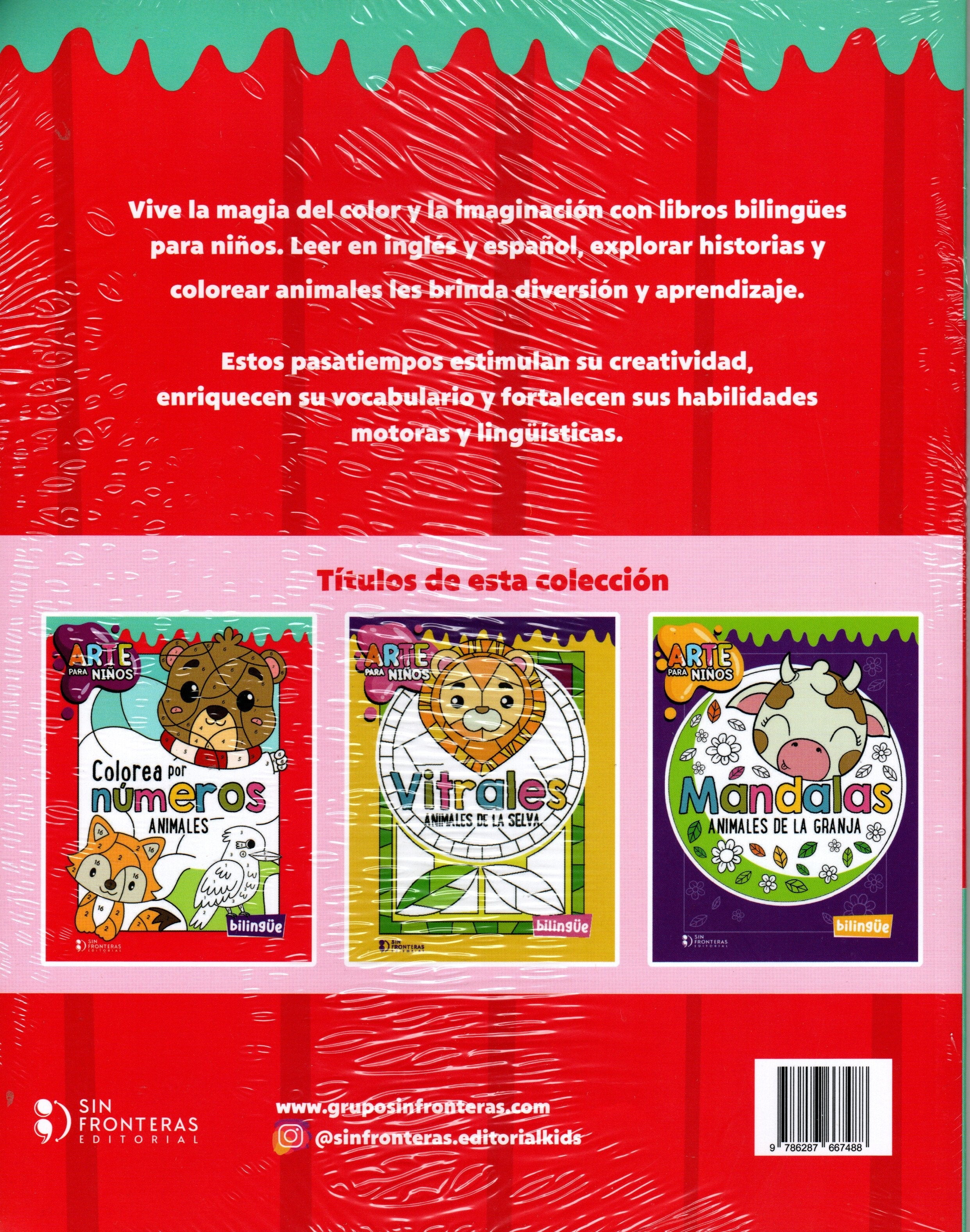 Libro Arte para niños: colorea por números animales