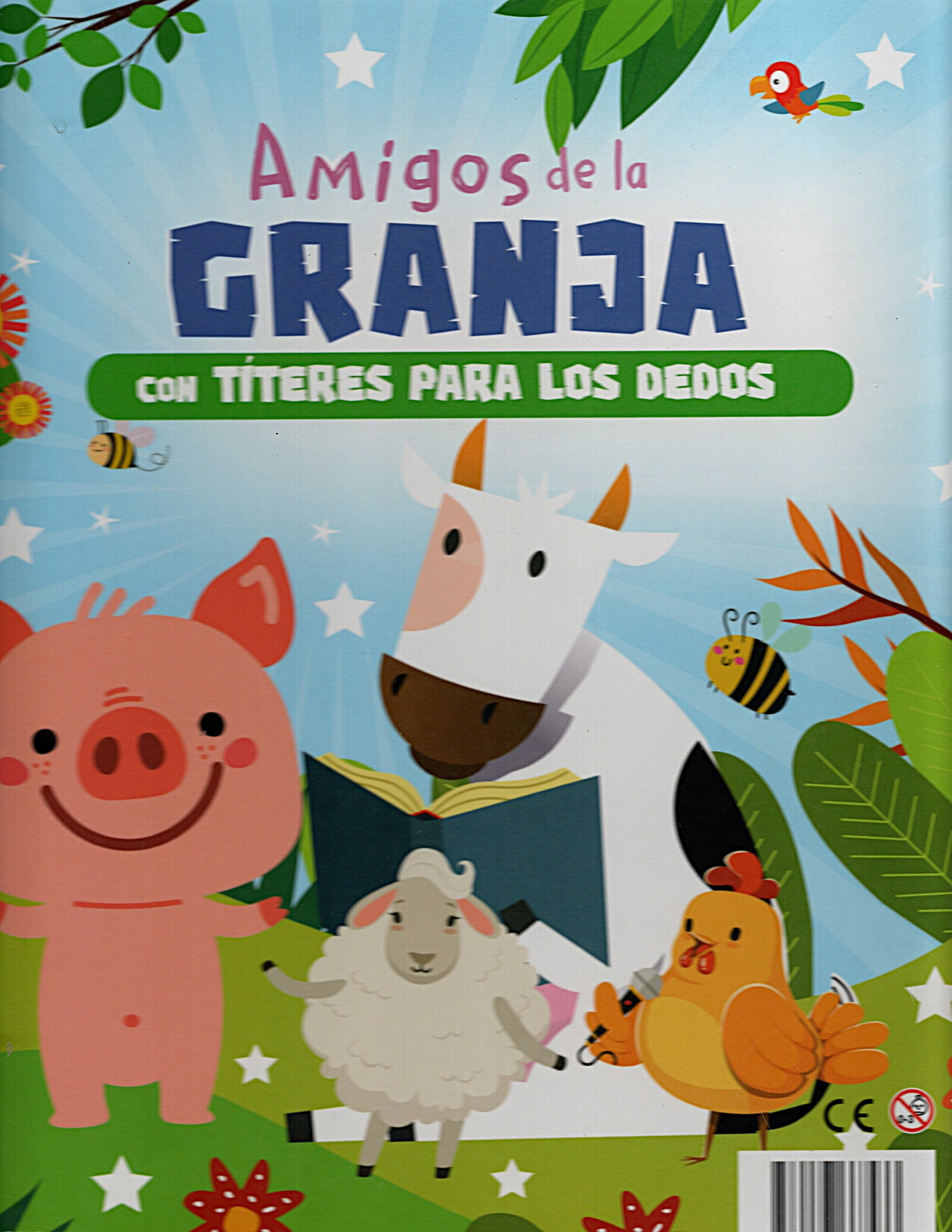 Libro Amigos de la granja con títeres para dedos