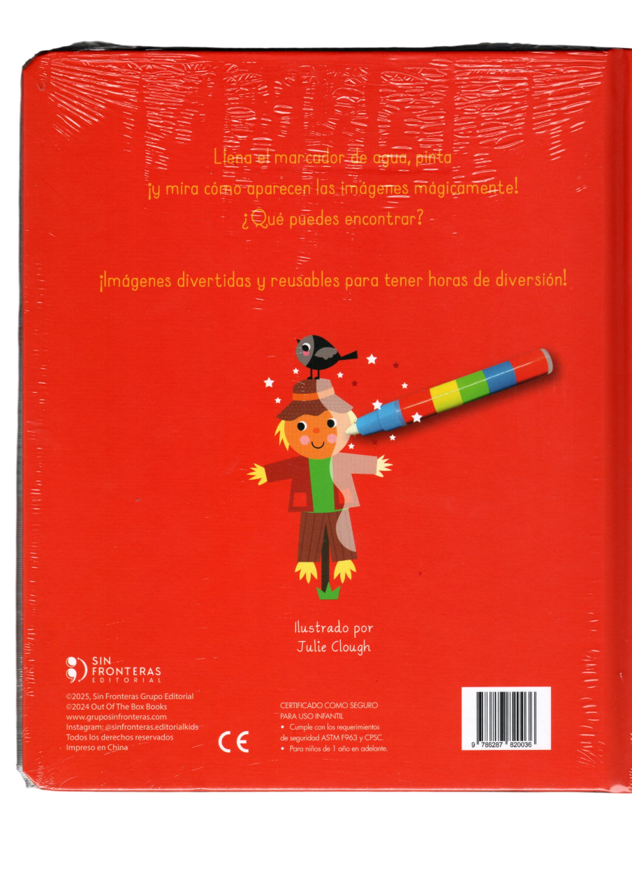 Libro Magia Colorea con Agua en la Granja