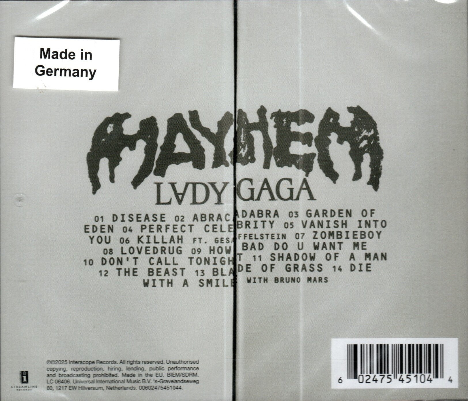 CD Lady Gaga – Mayhem