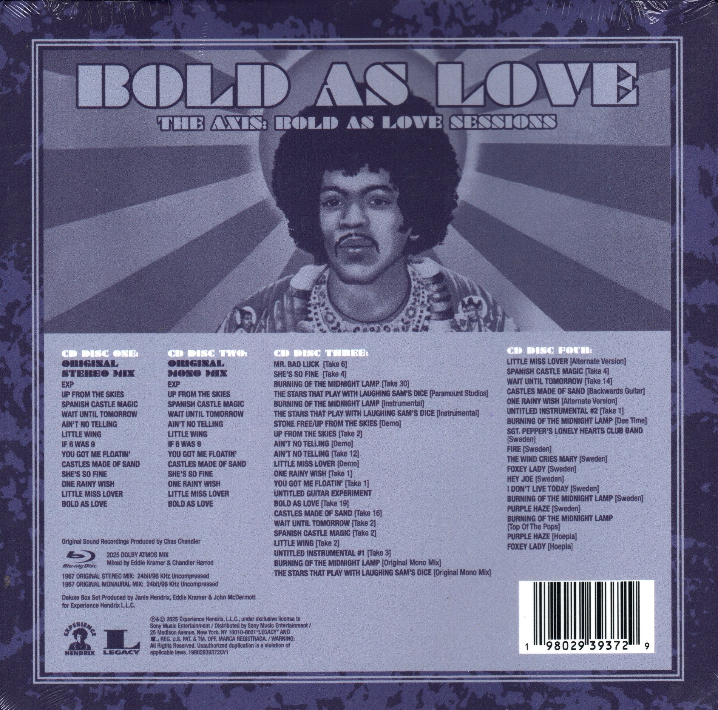 CD+Blu Ray The Jimi Hendrix Experience – Bold As Love (The Axis: Bold As Love Sessions)