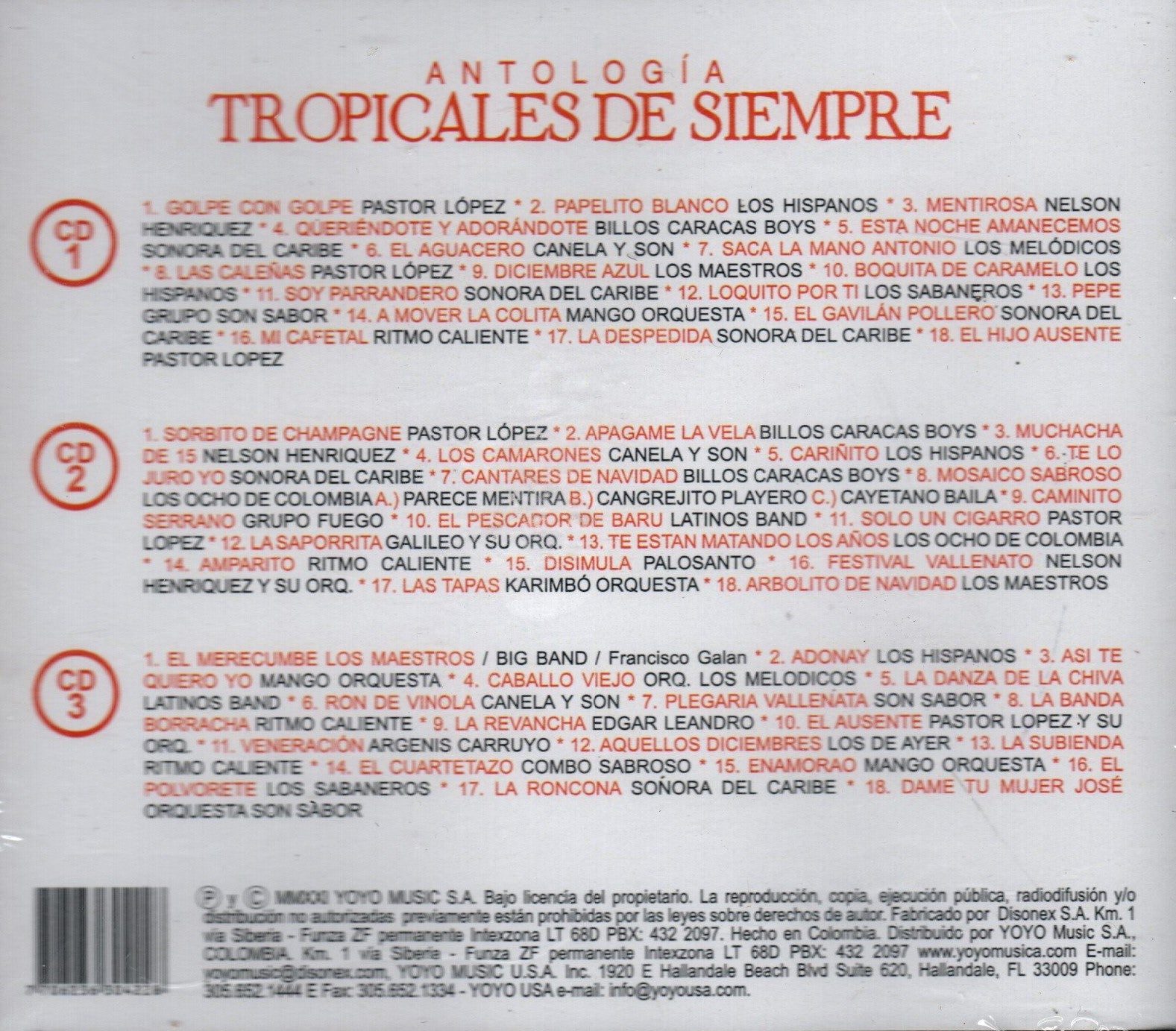 CDX3 Tropicales De Siempre Para Disfrutar Todo El Año