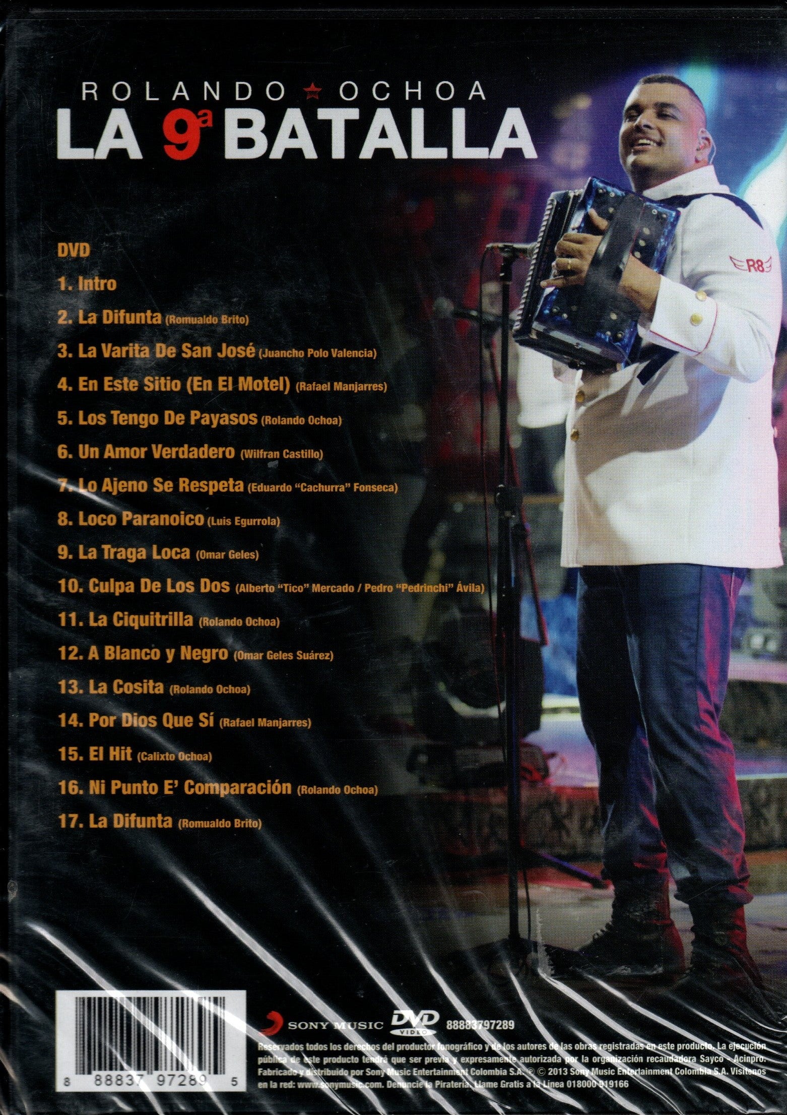 DVD Silvestre Dangond & Rolando Ochoa – La 9ª Batalla En Vivo