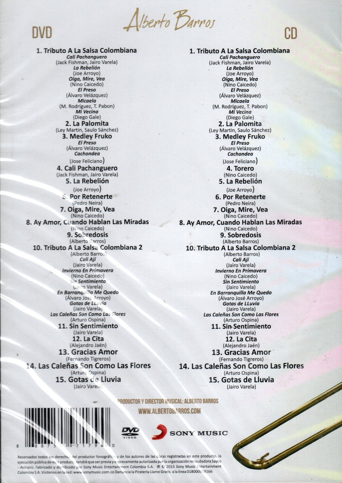 CD+DVD Alberto Barros - Lo Mejor Del Tributo a La Salsa Colombiana vol.1