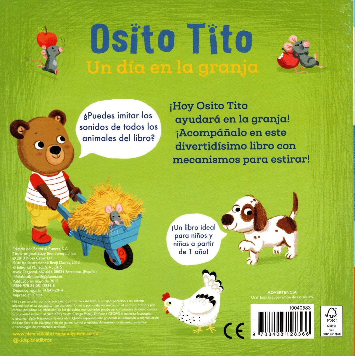 Libro Benji Davies - Osito Tito. Un día en la Granja