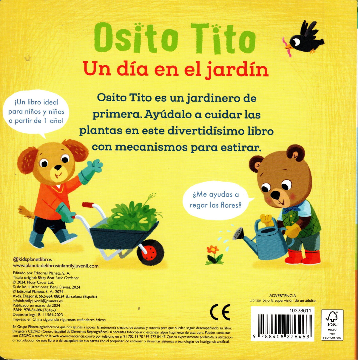 Libro Benji Davies - Osito Tito. Un día en el Jardín