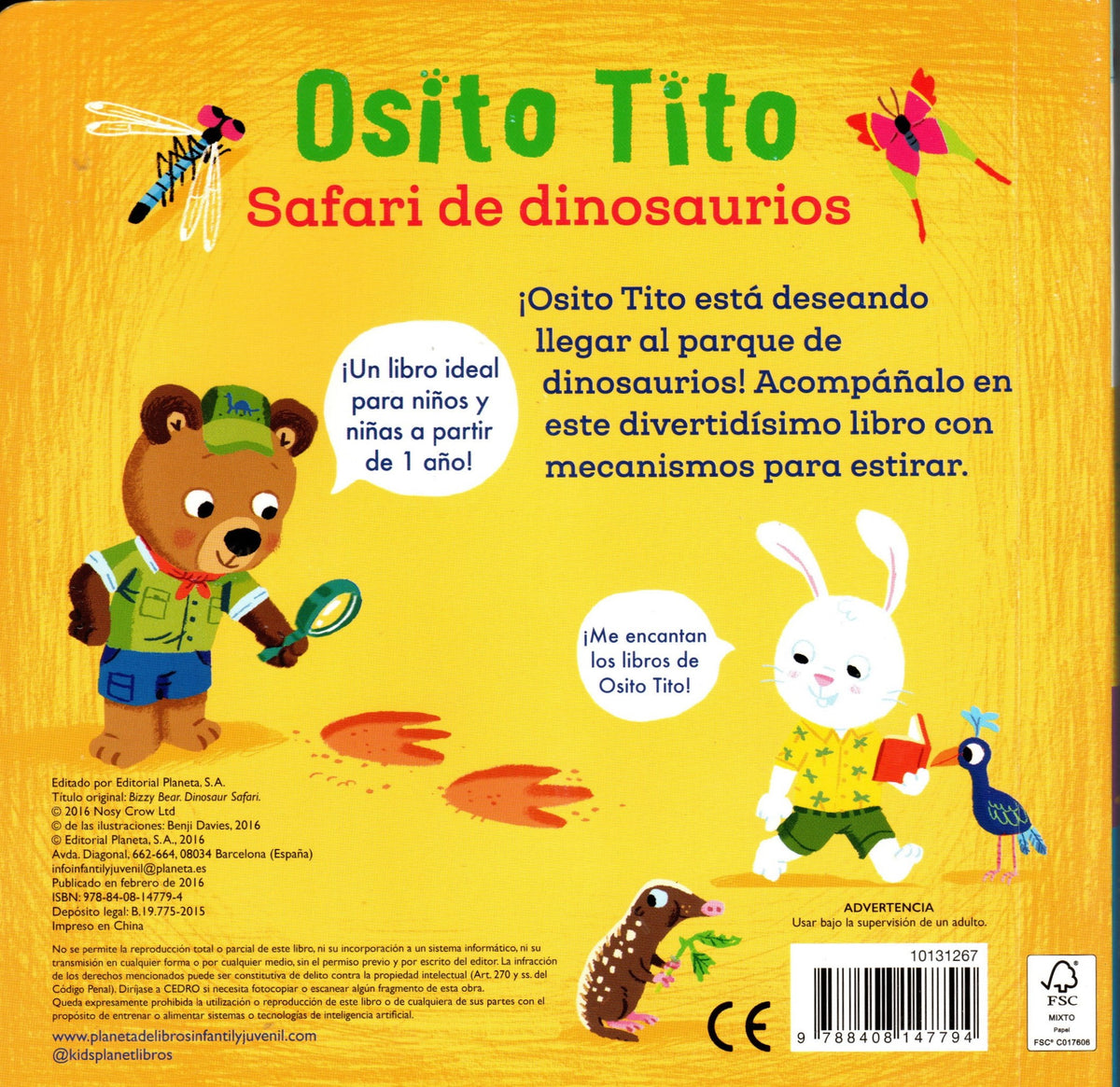 Libro Benji Davies - Safari de Dinosaurios