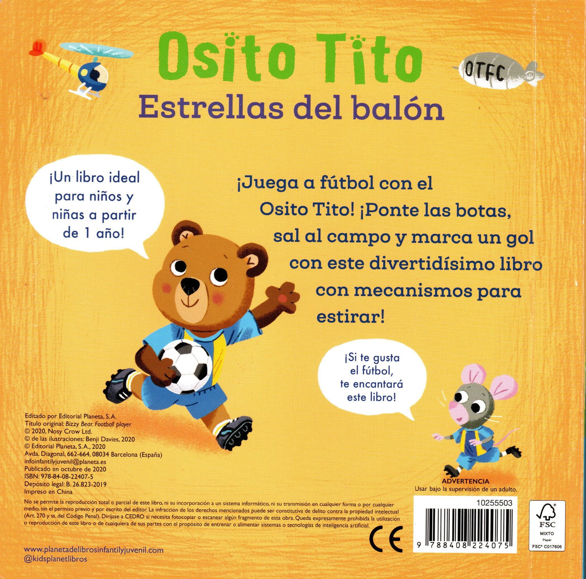Libro Benji Davies - Osito Tito. Estrellas del balón